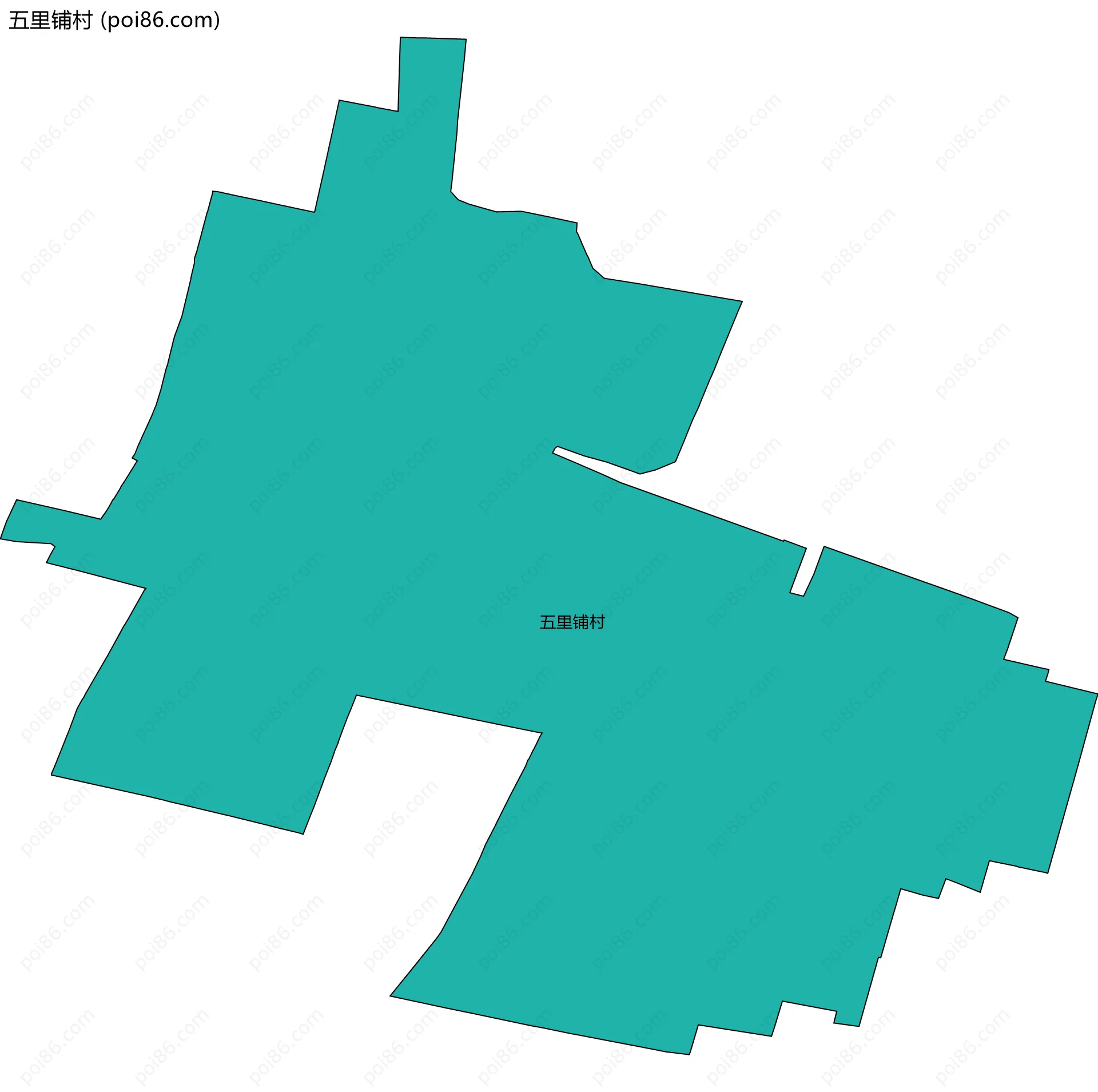 五里铺村边界地图