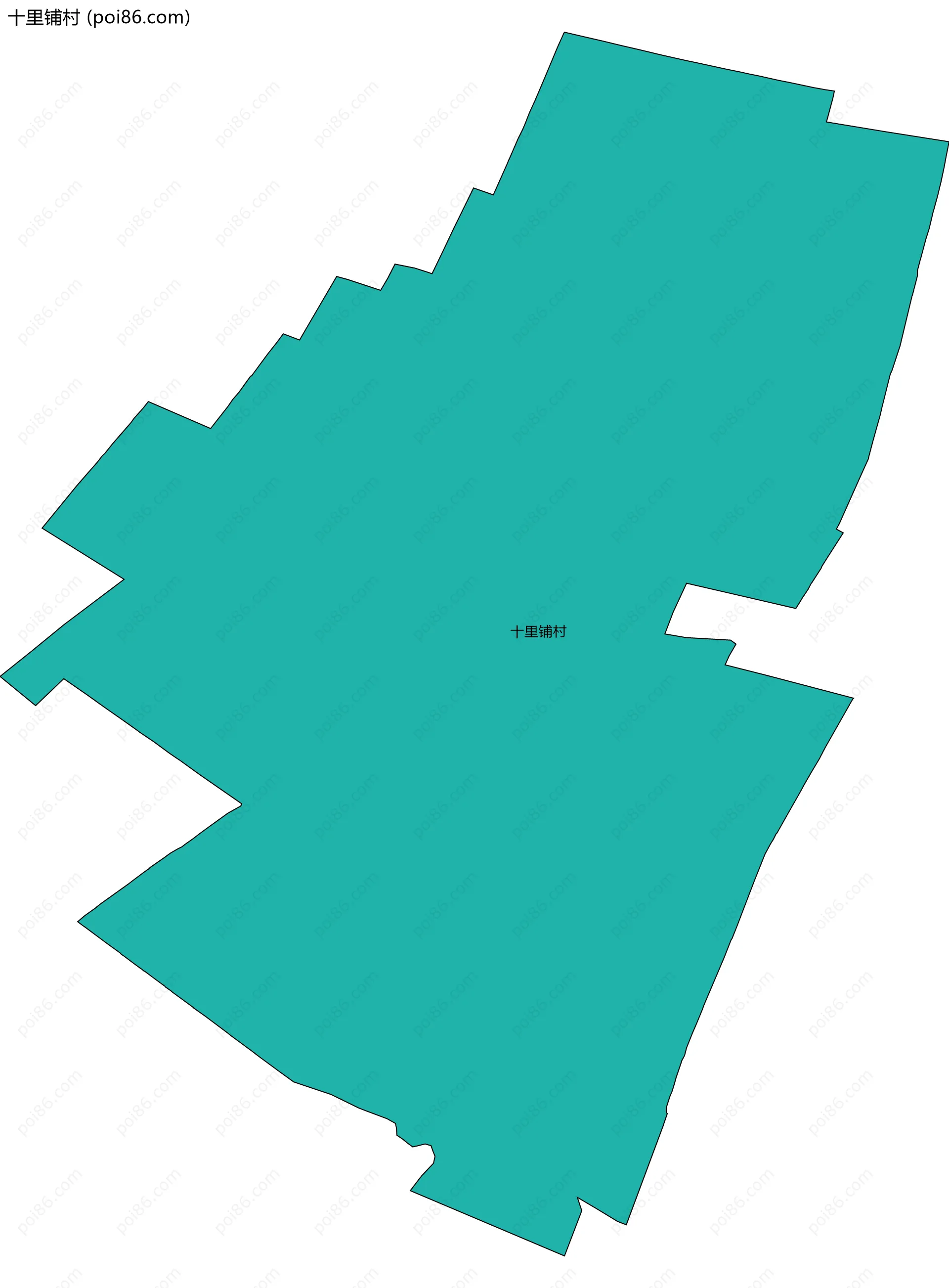 十里铺村边界地图