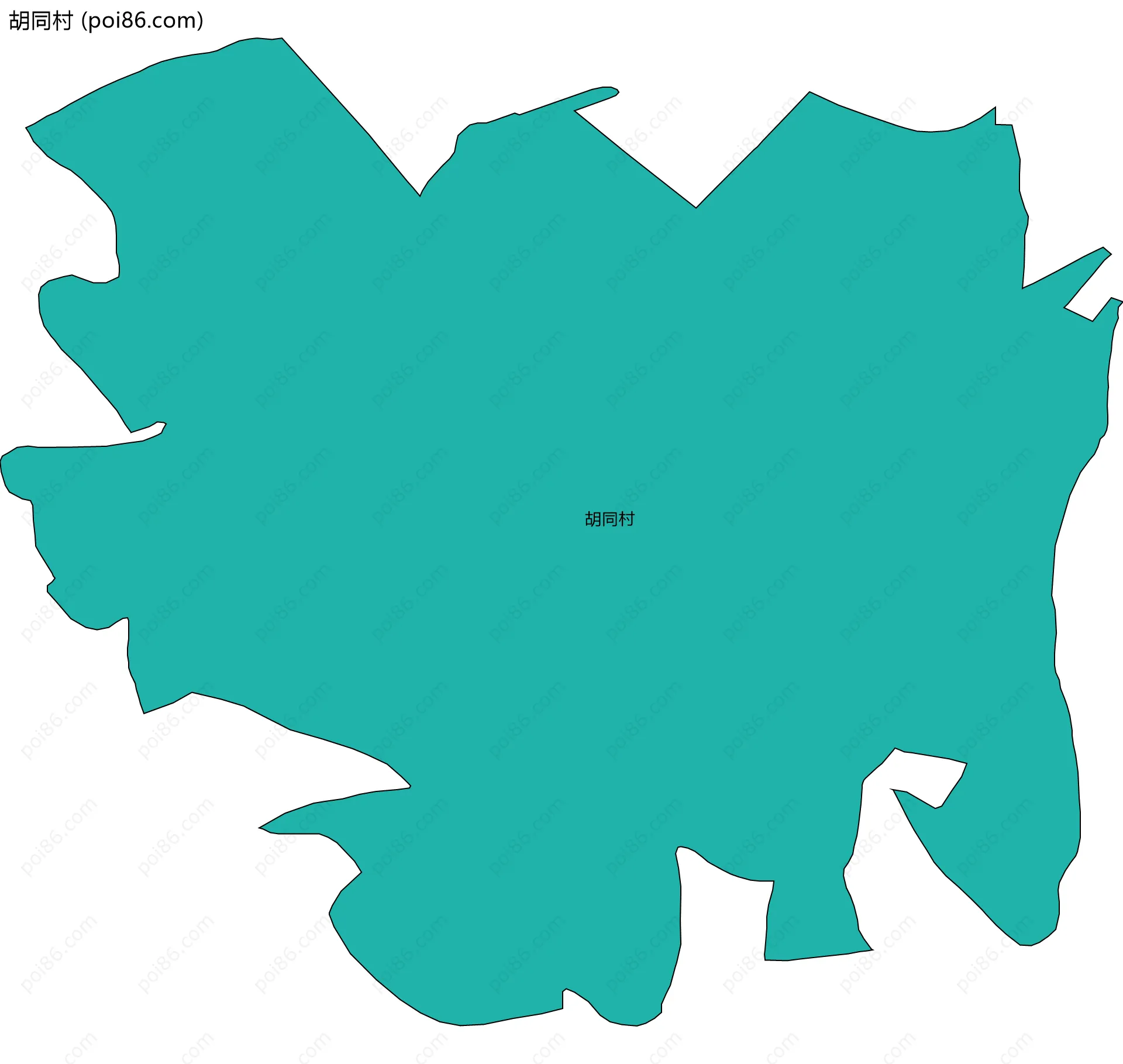 胡同村边界地图