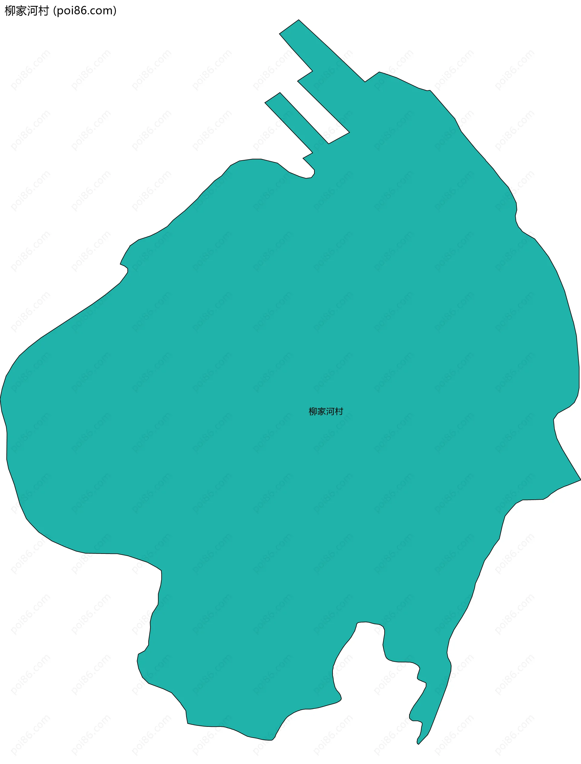 柳家河村边界地图