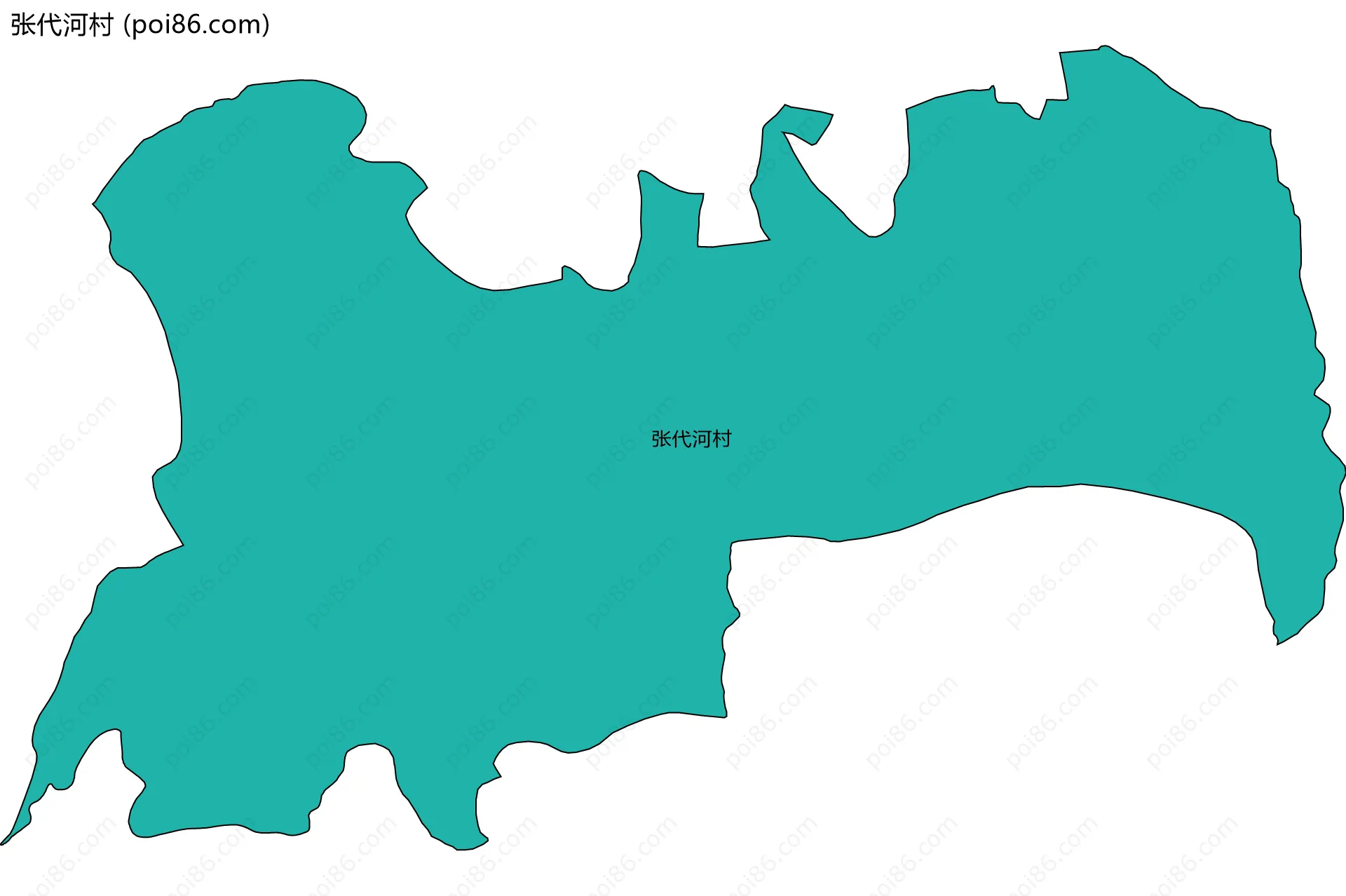 张代河村边界地图