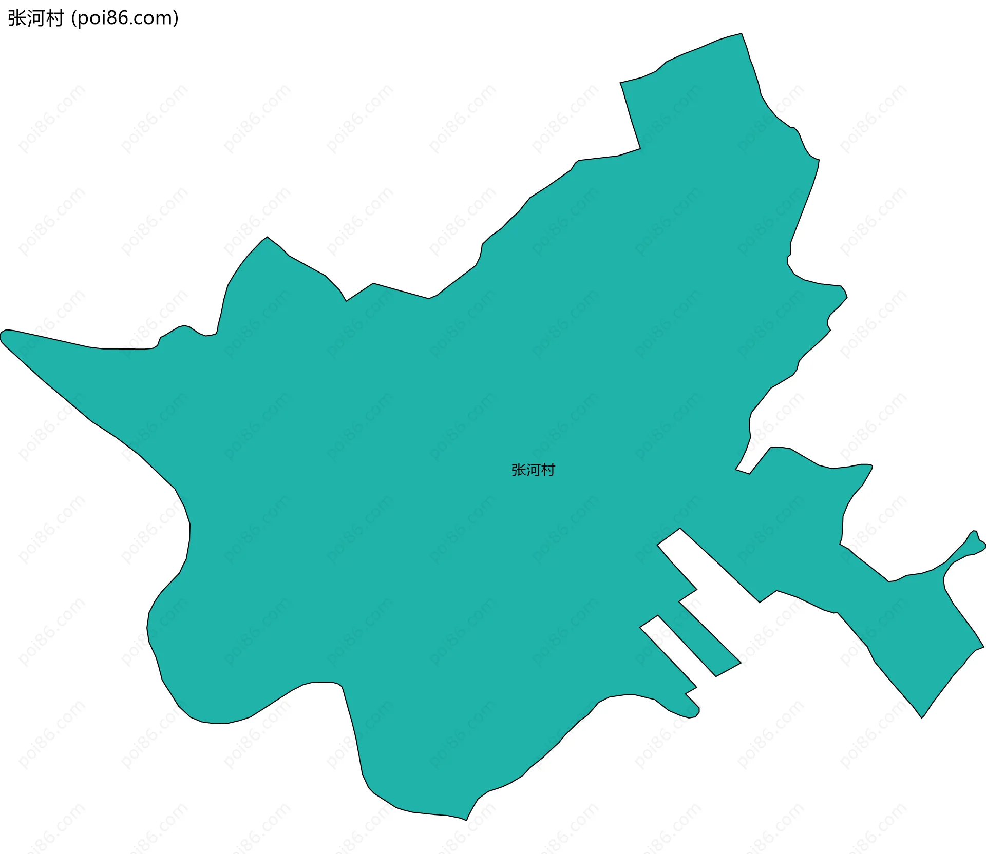 张河村边界地图