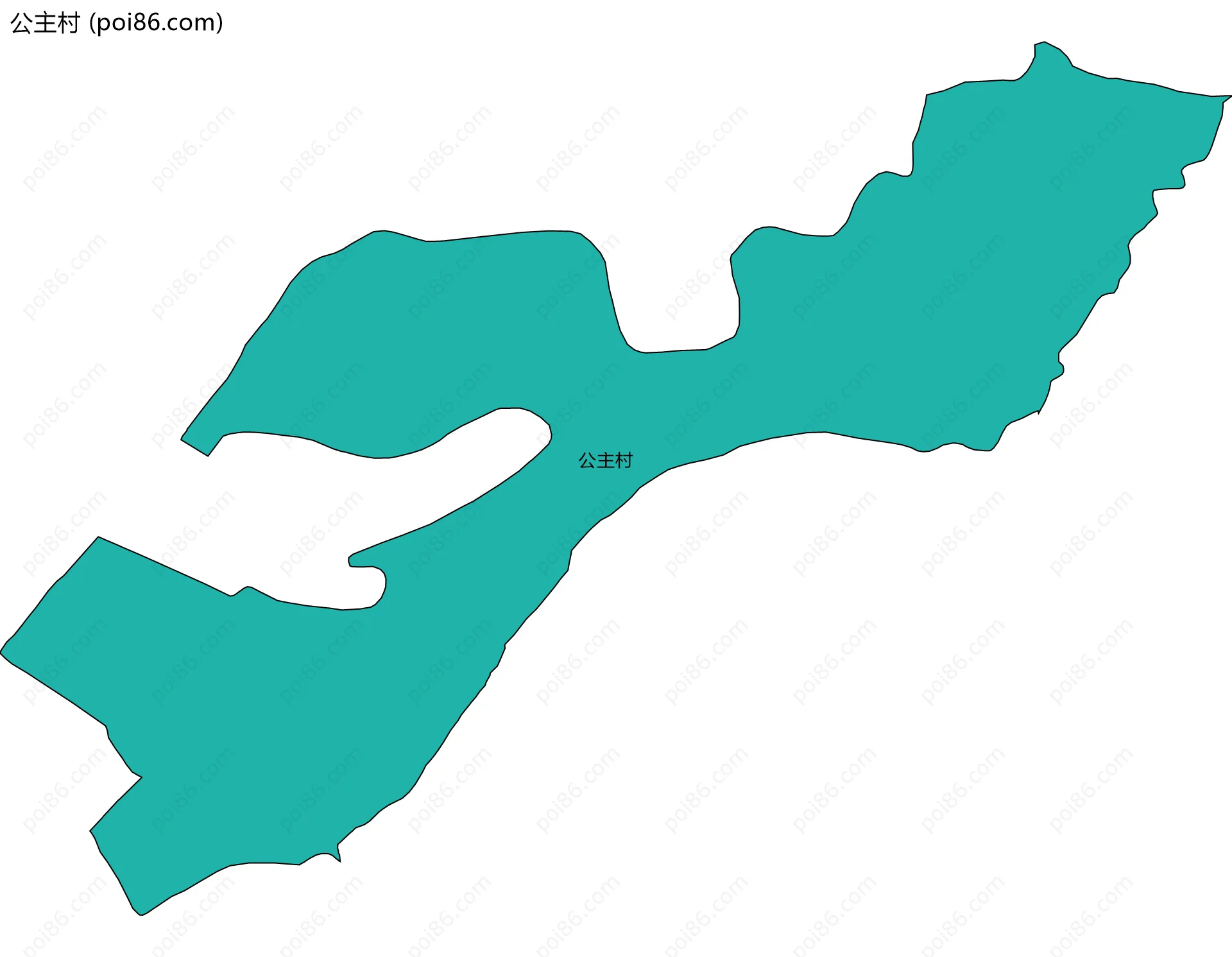 公主村边界地图