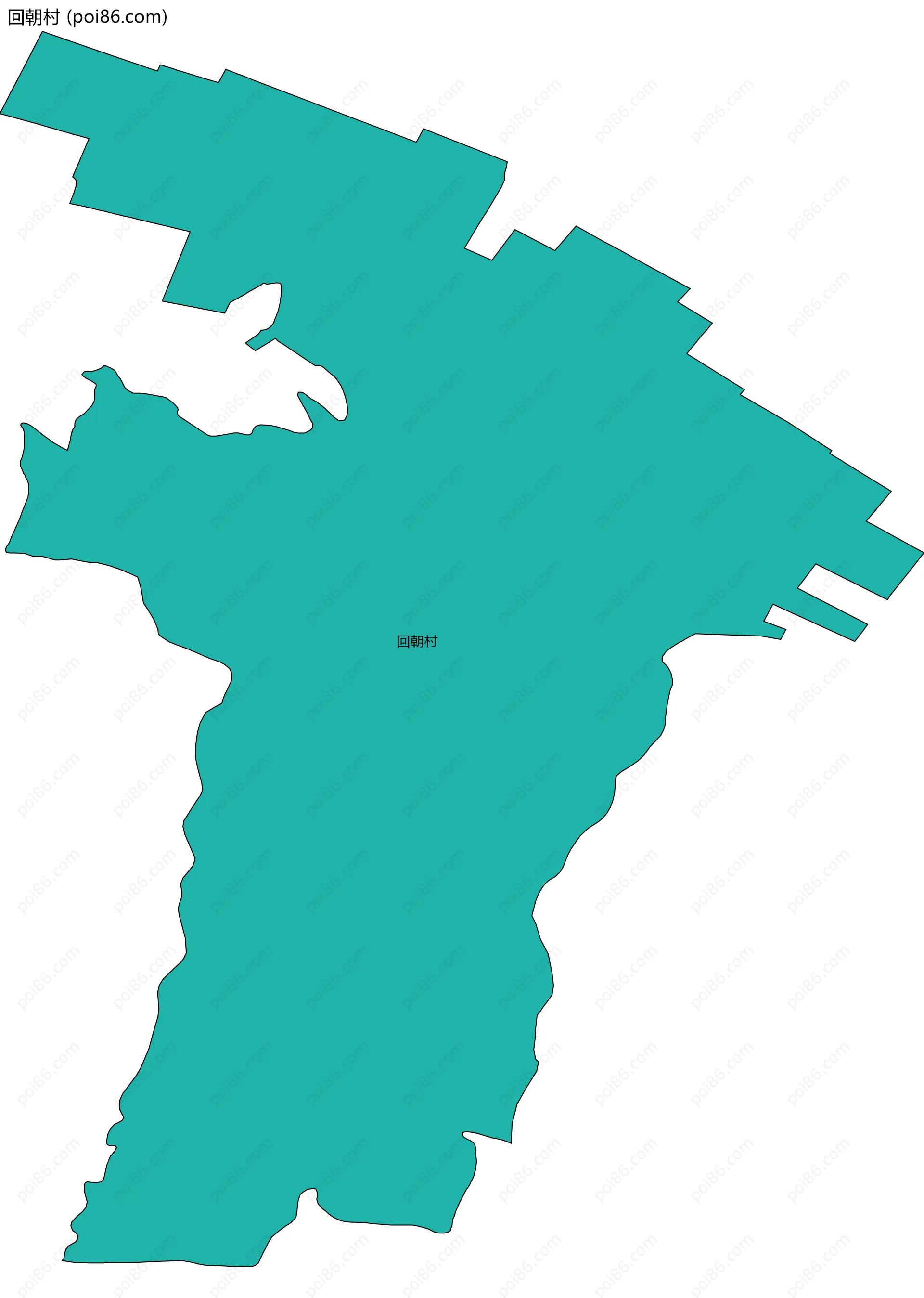 回朝村边界地图