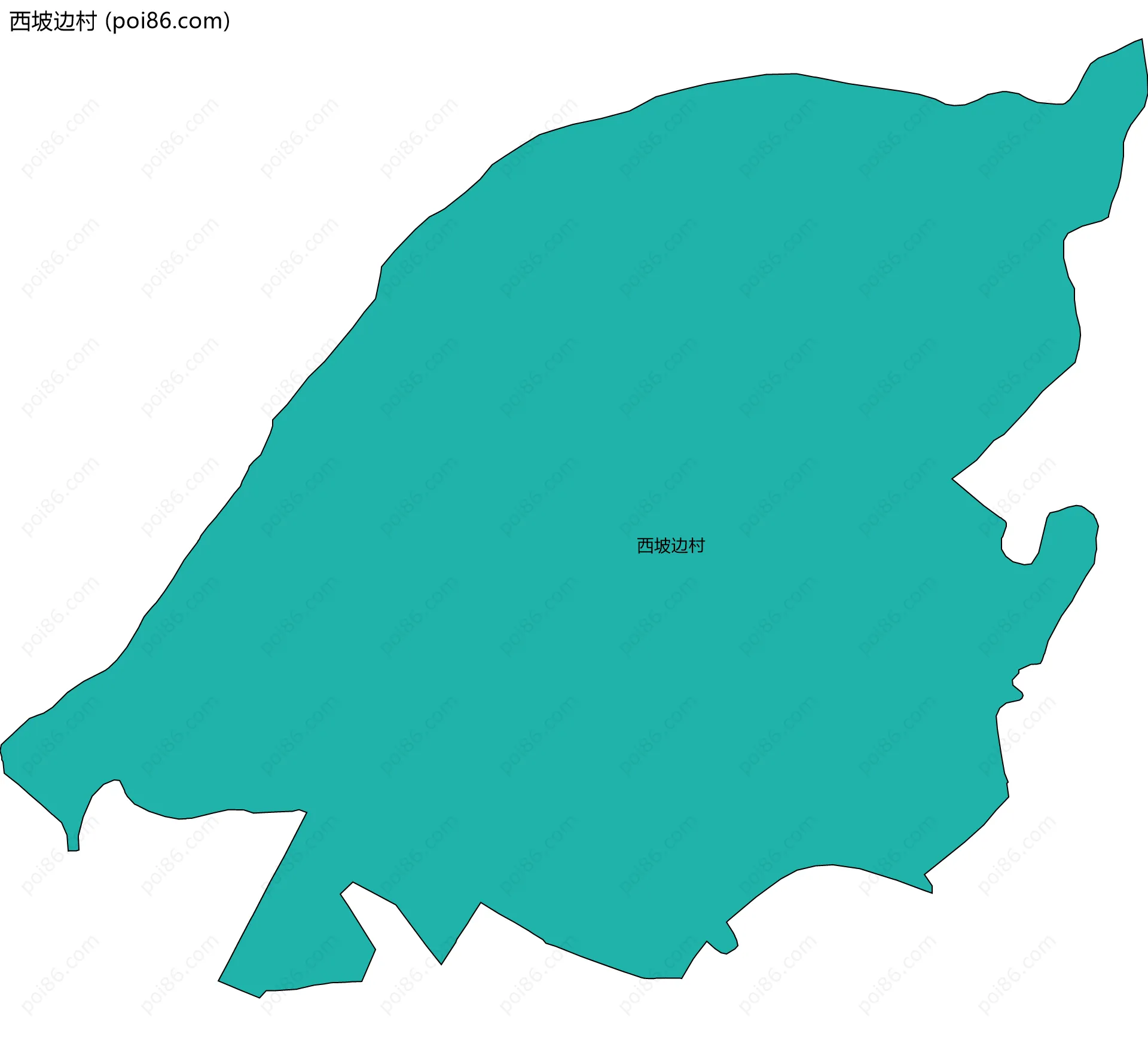 西坡边村边界地图