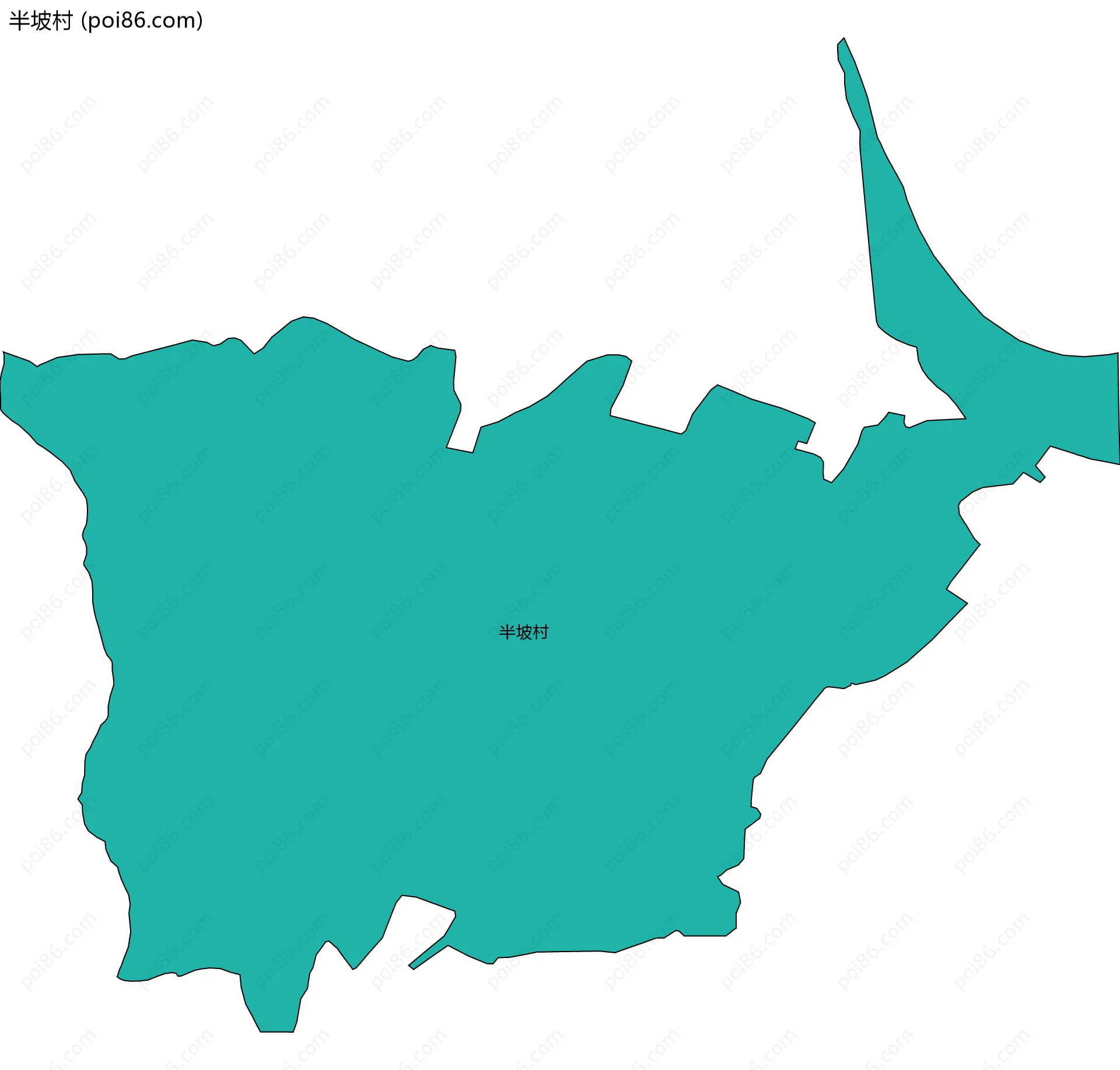 半坡村边界地图