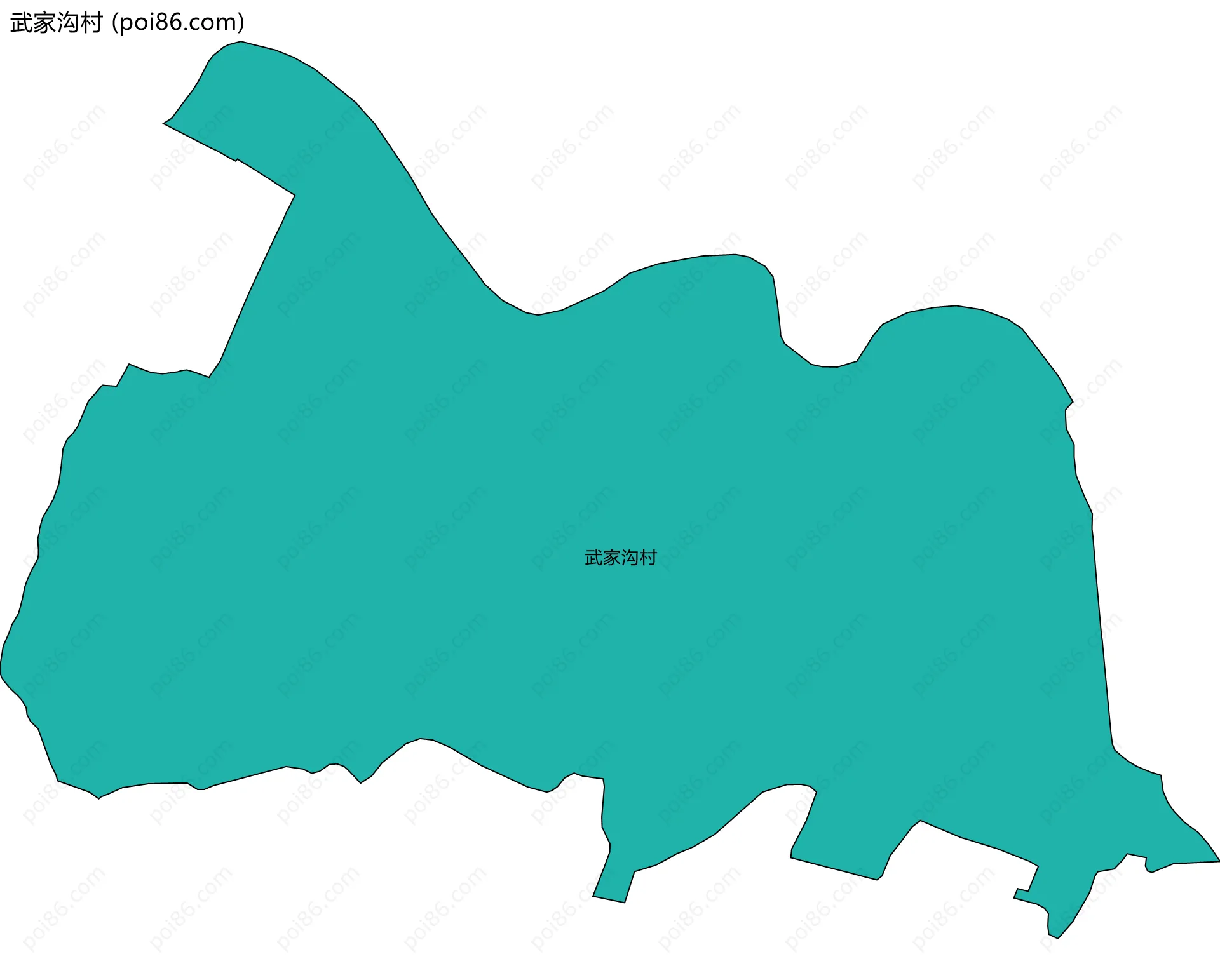武家沟村边界地图