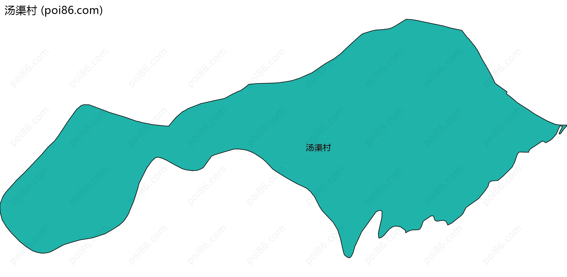 汤渠村边界地图