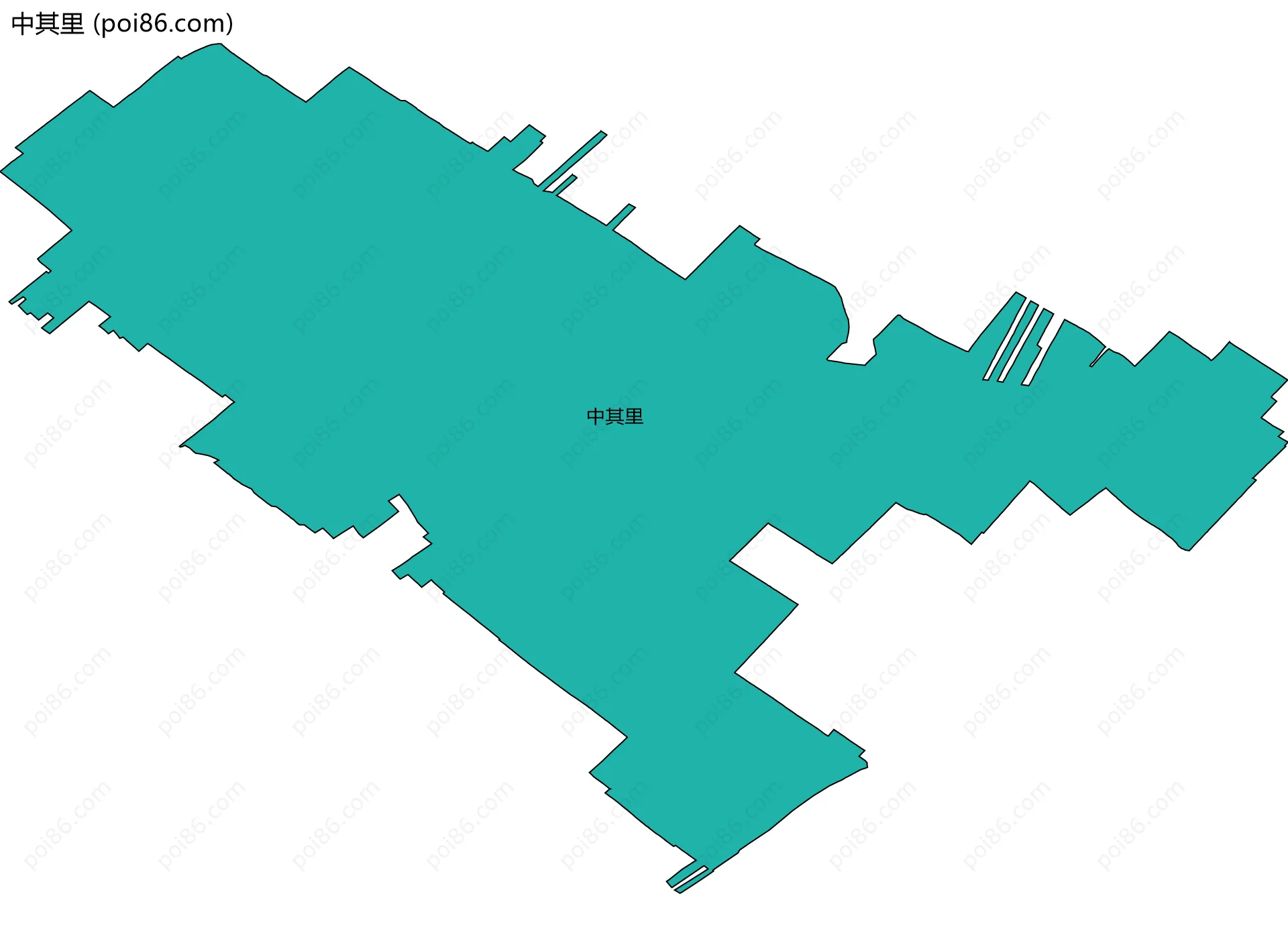 中其里边界地图