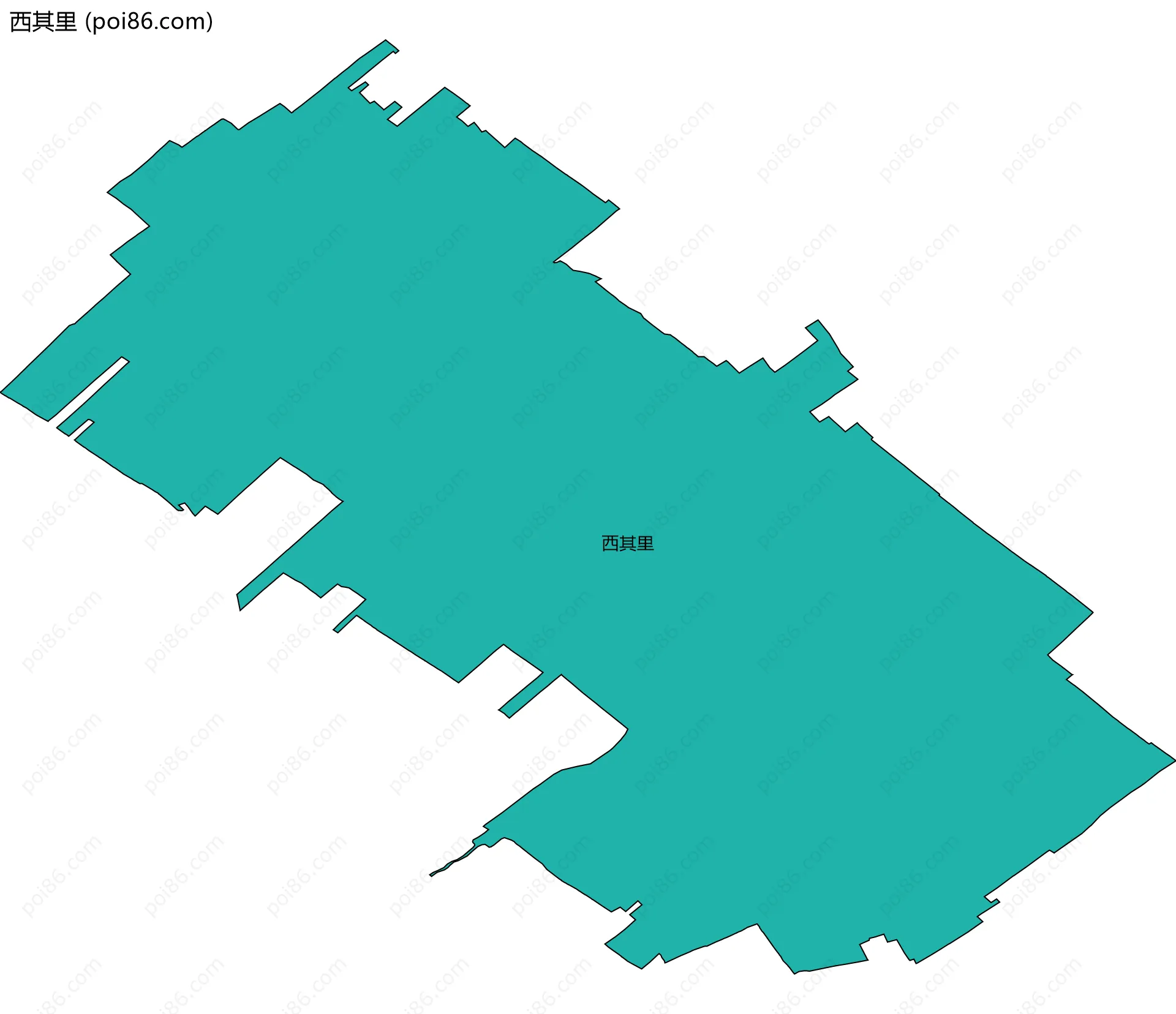 西其里边界地图
