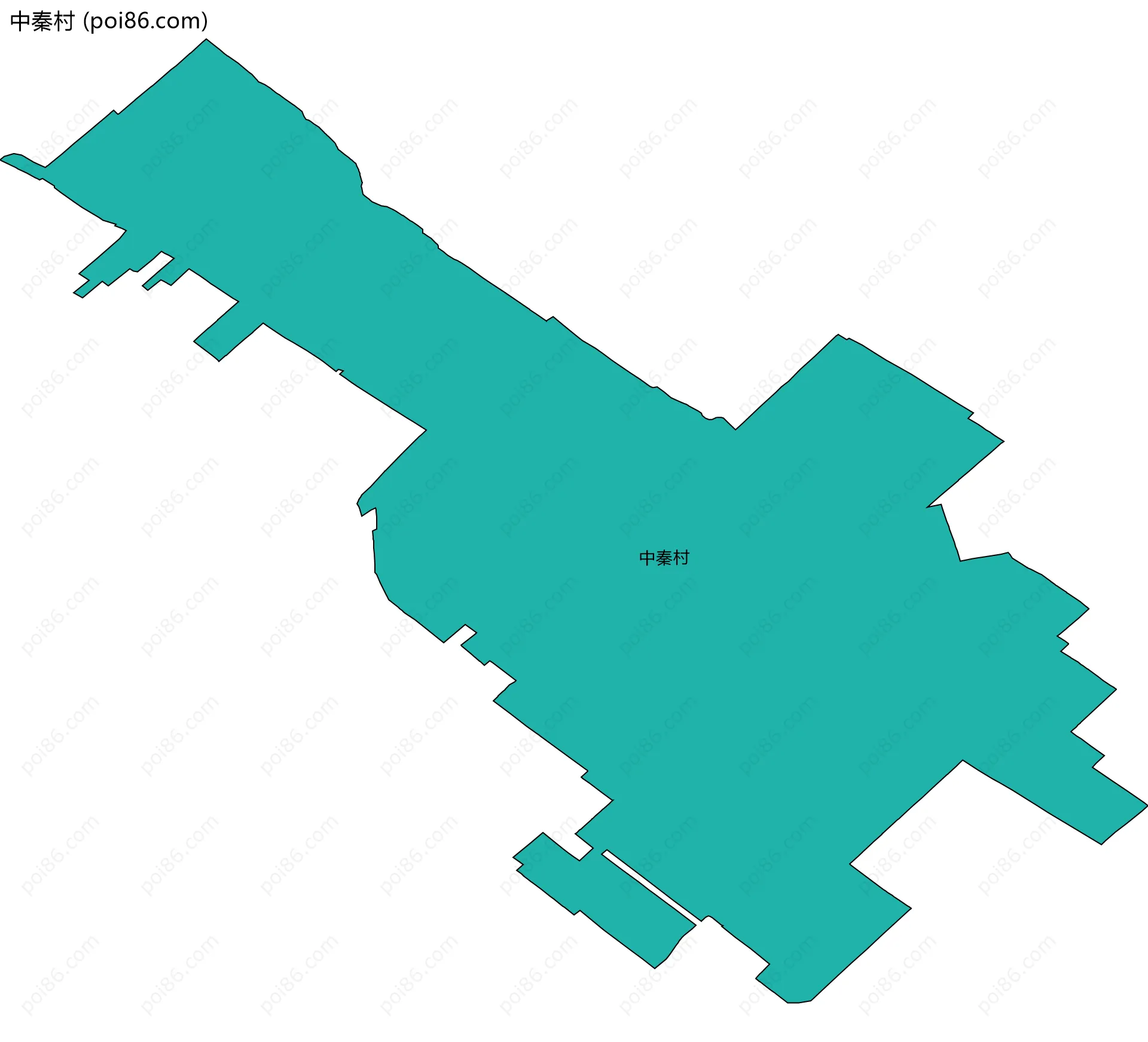 中秦村边界地图