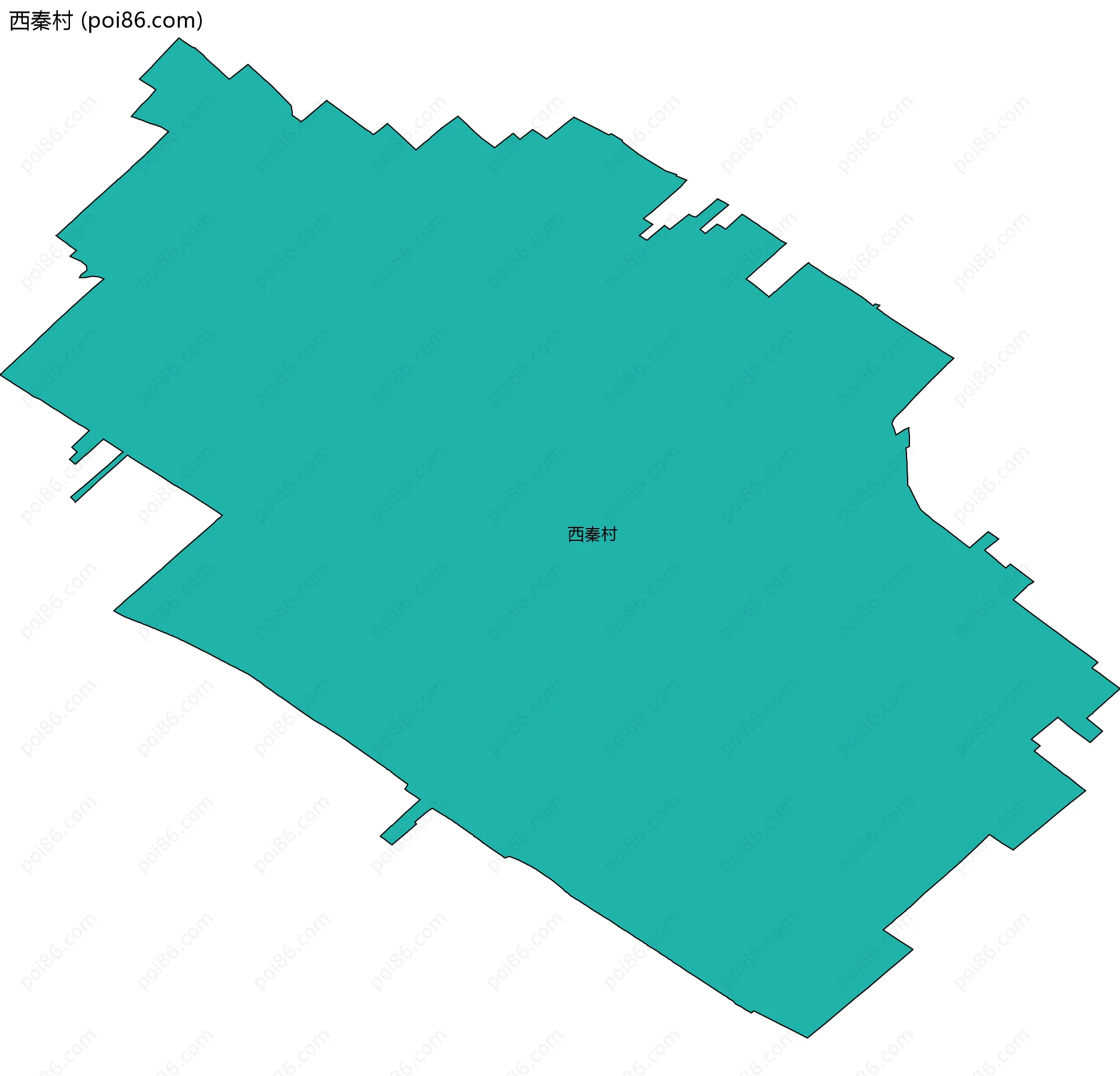 西秦村边界地图