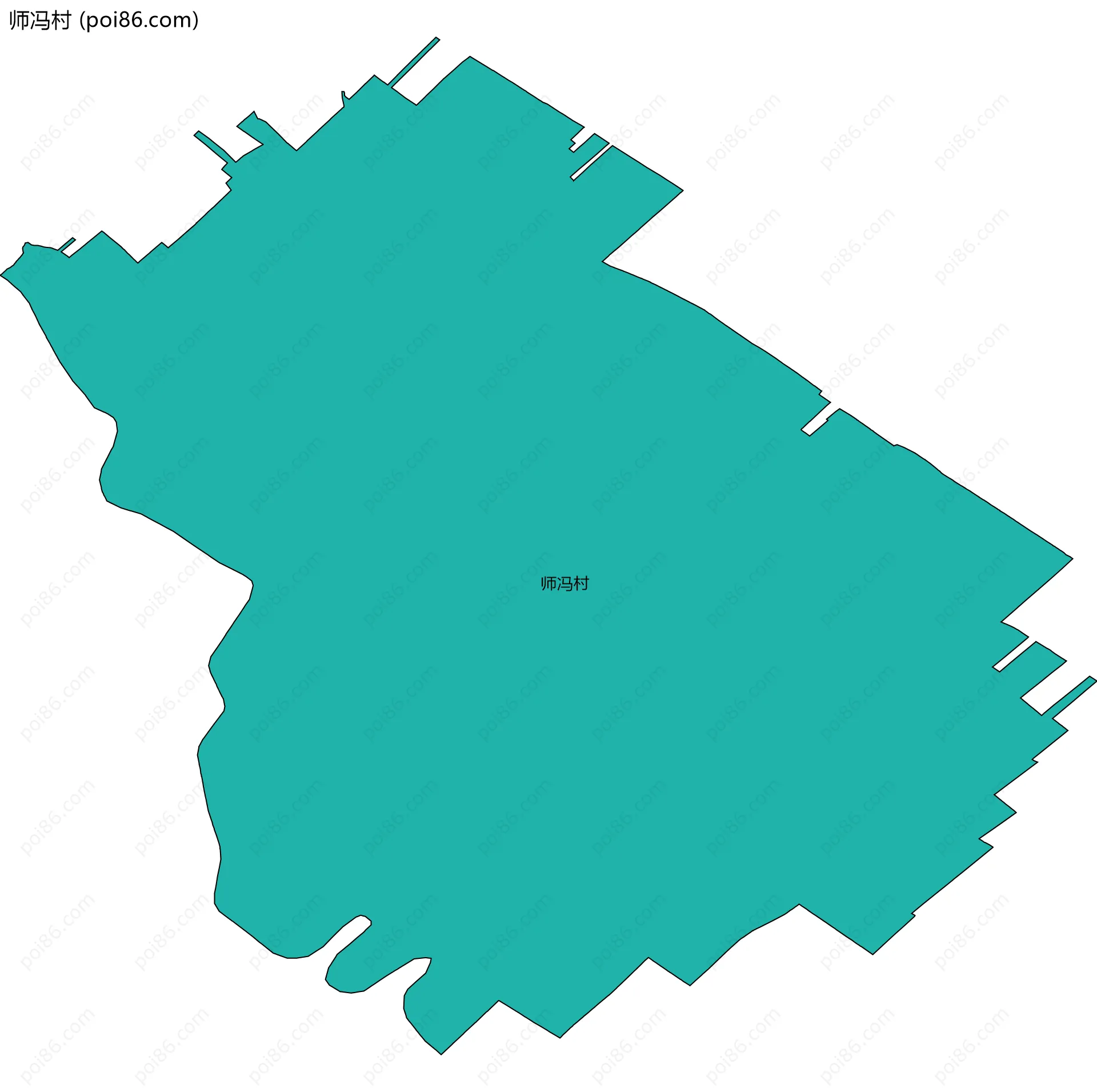 师冯村边界地图