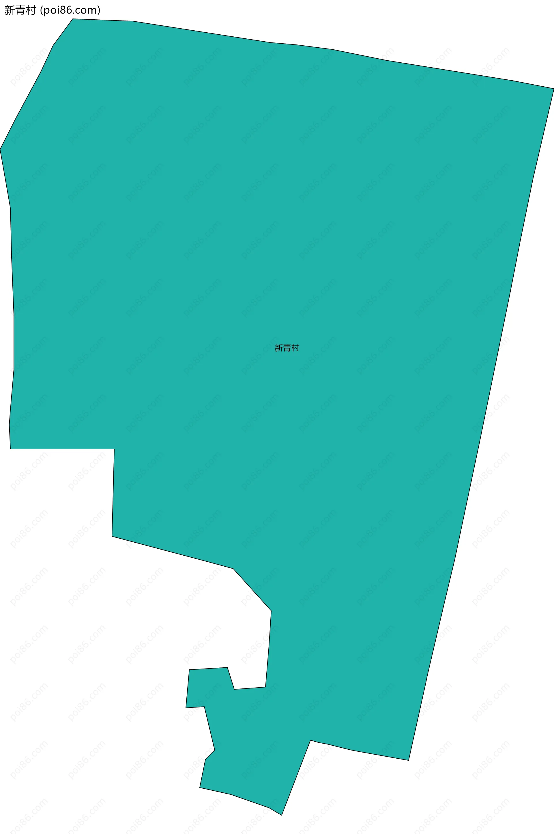 新青村边界地图