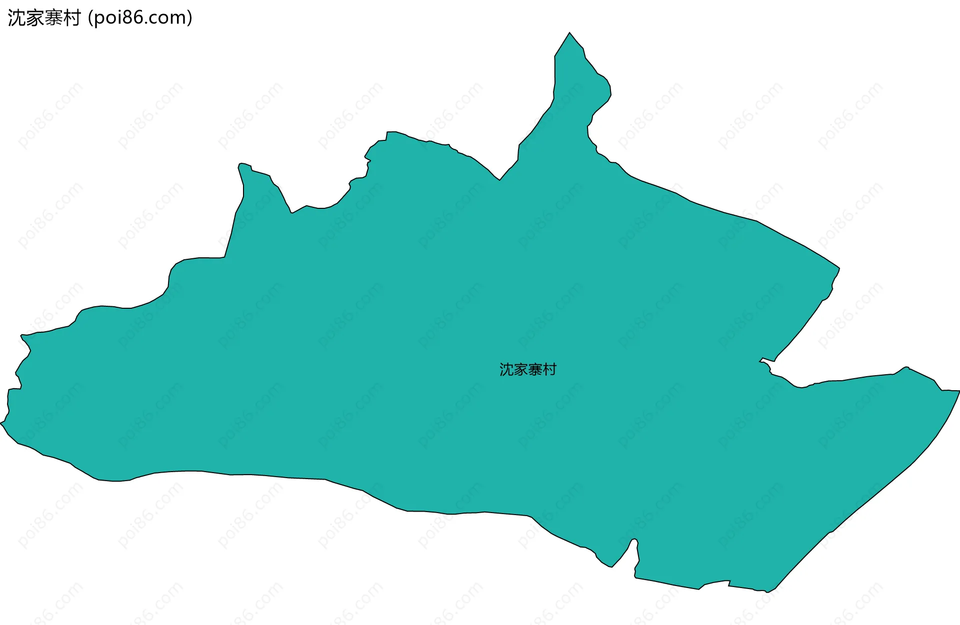 沈家寨村边界地图