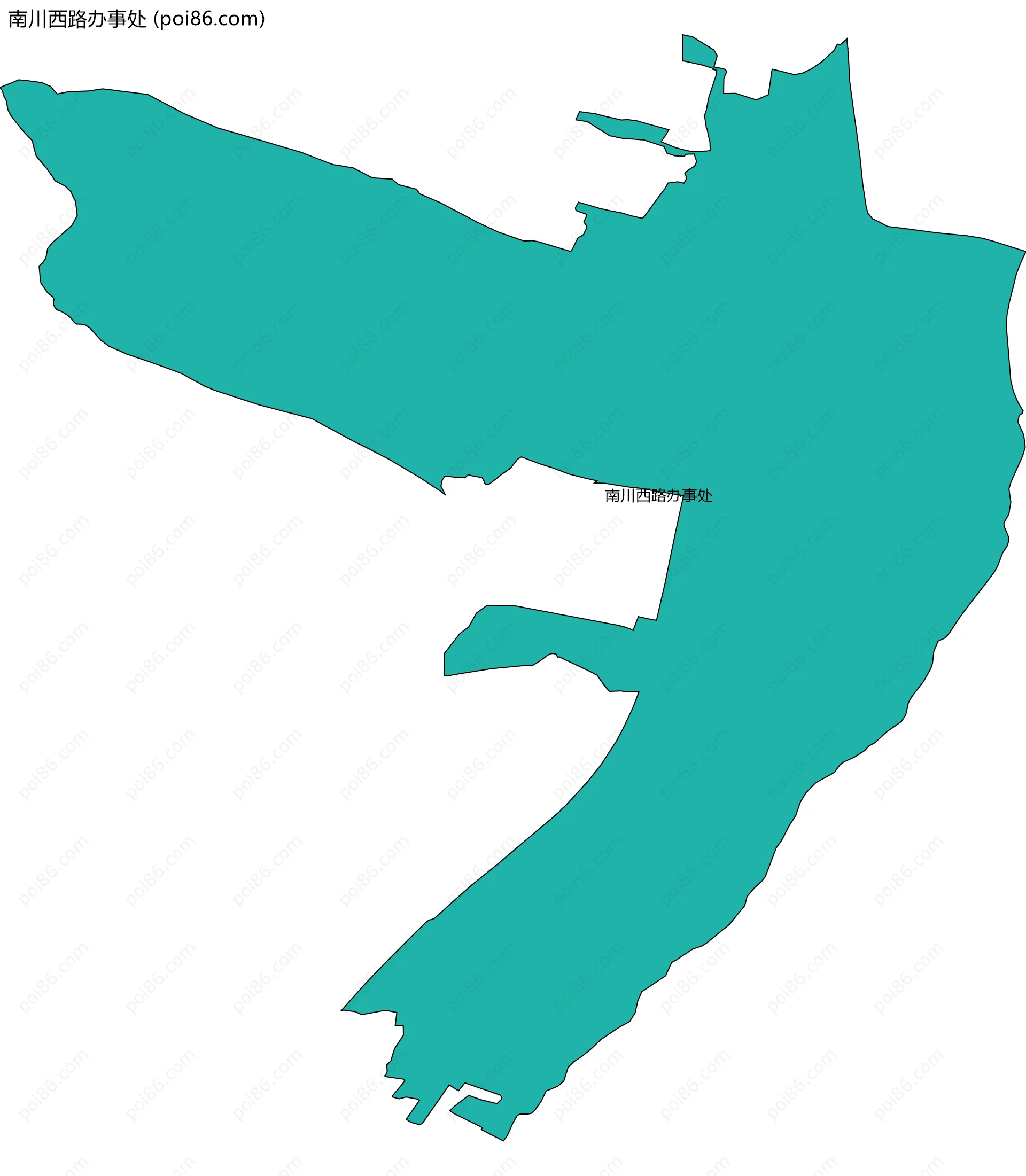 南川西路办事处边界地图