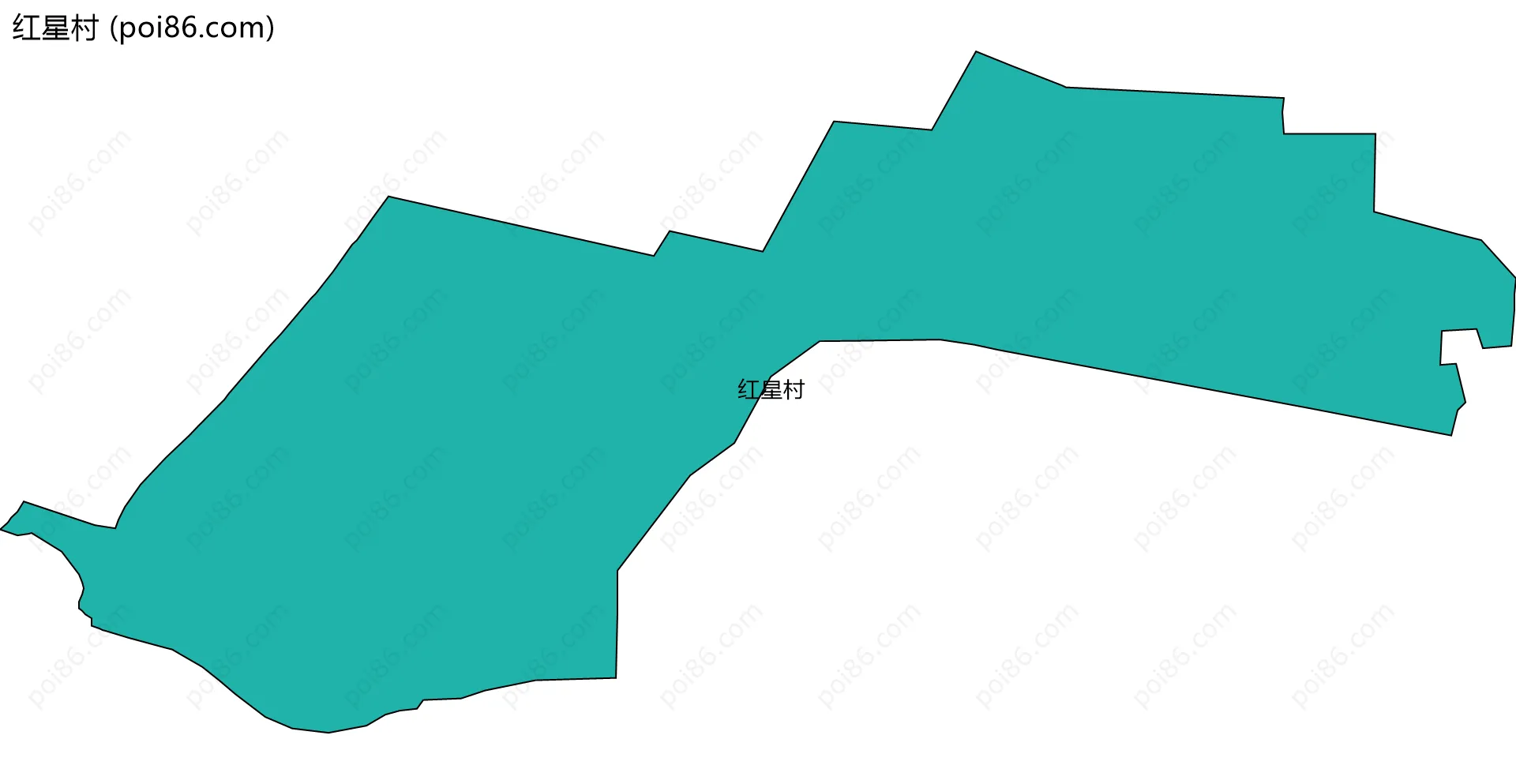 红星村边界地图