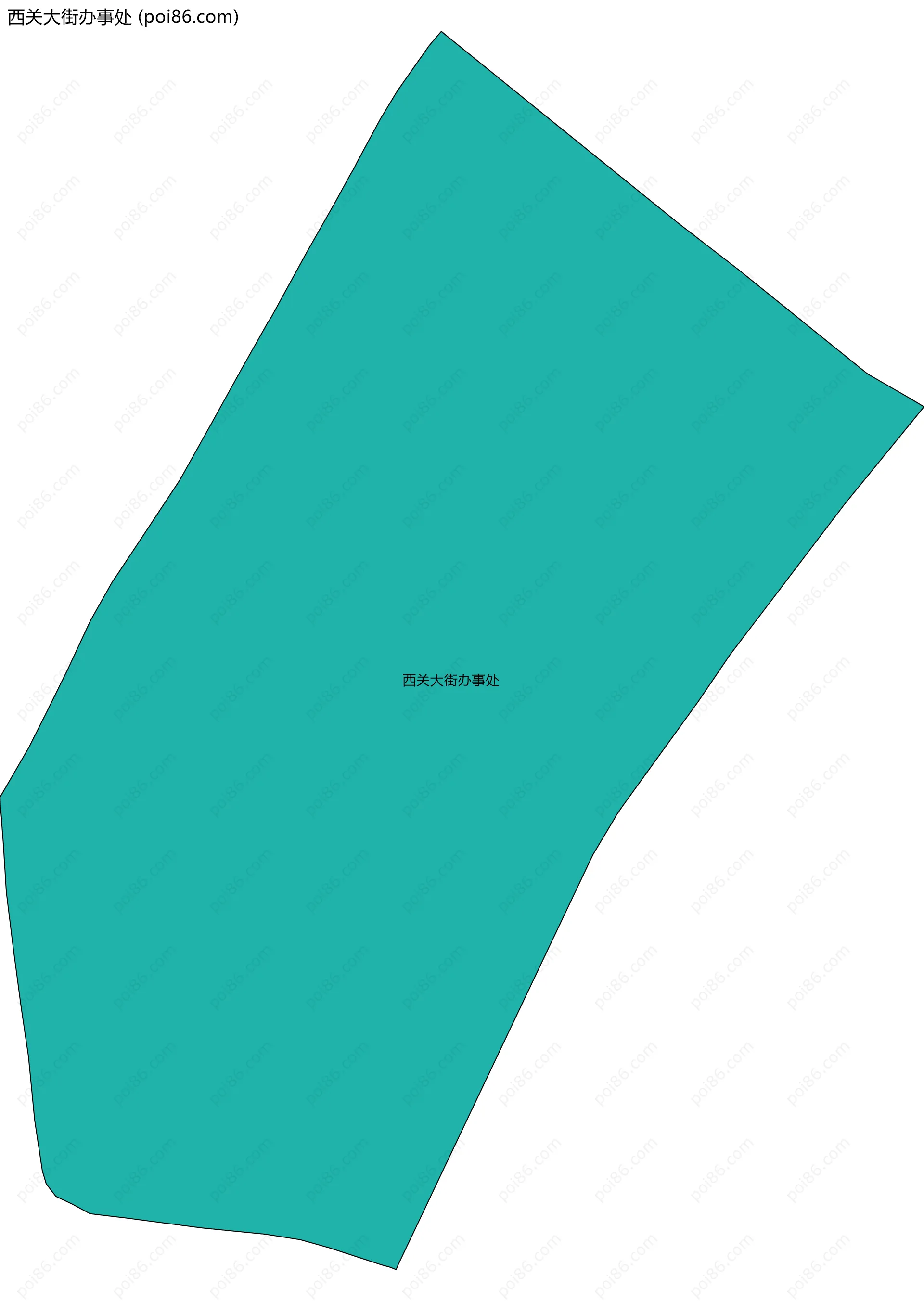 西关大街办事处边界地图