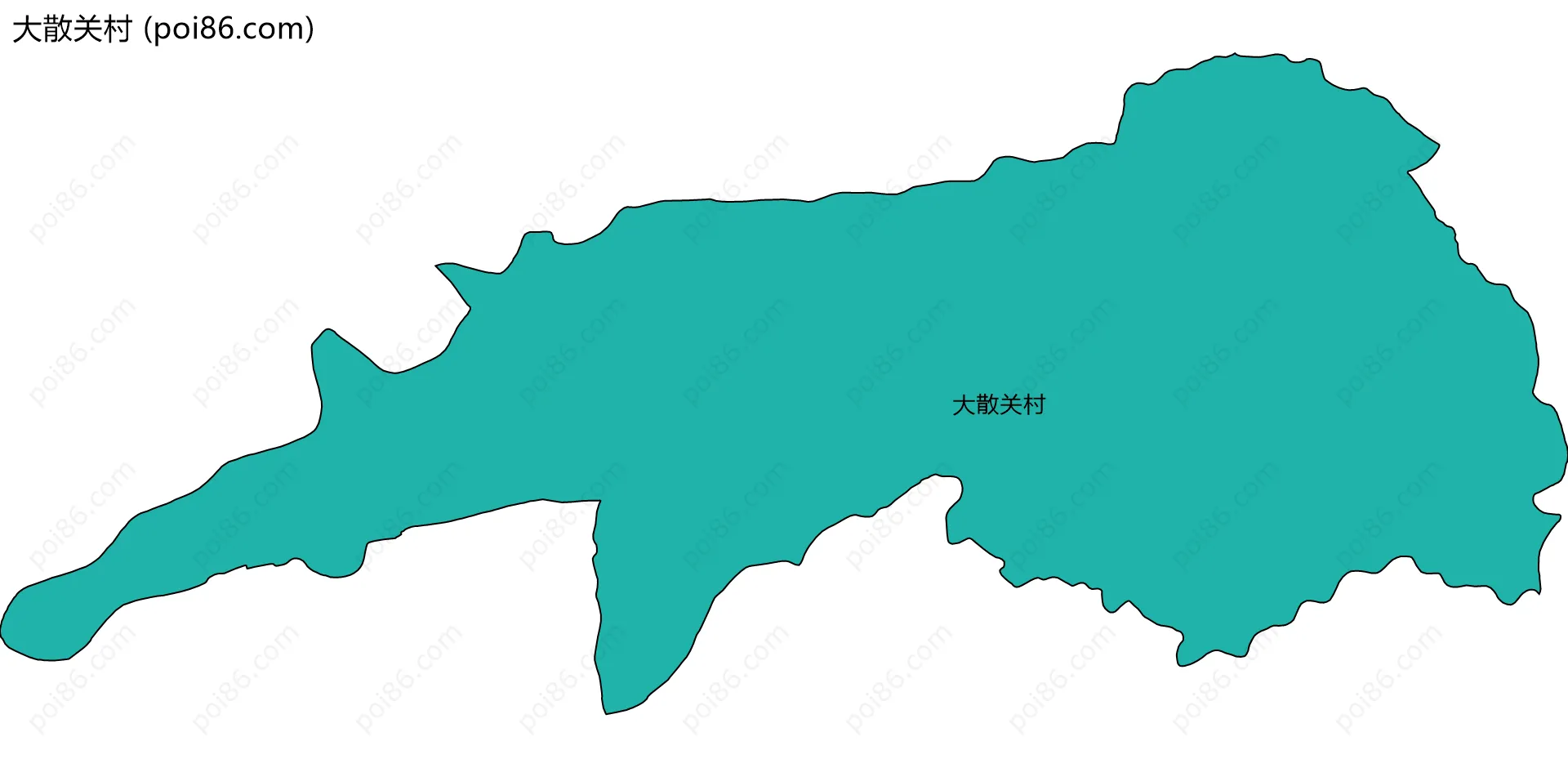 大散关村边界地图
