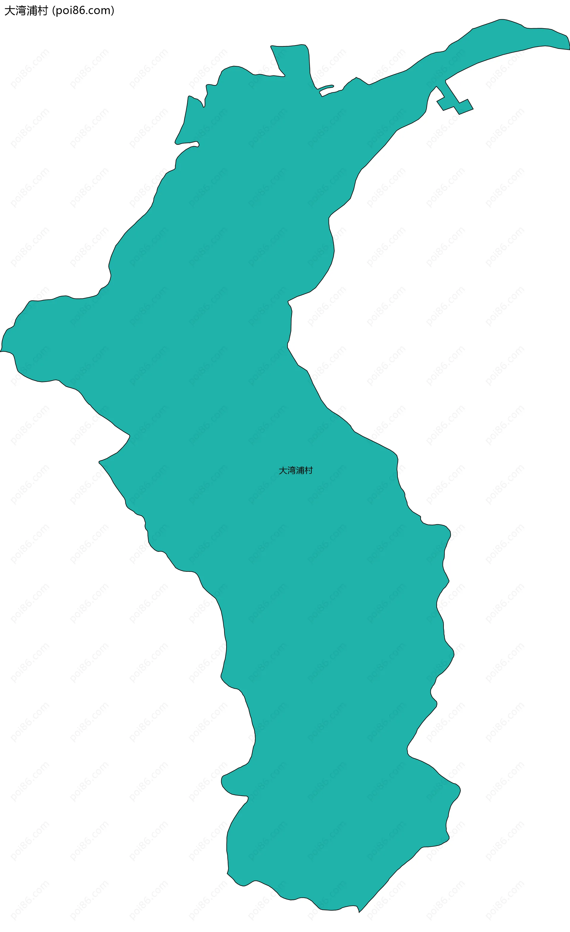 大湾浦村边界地图