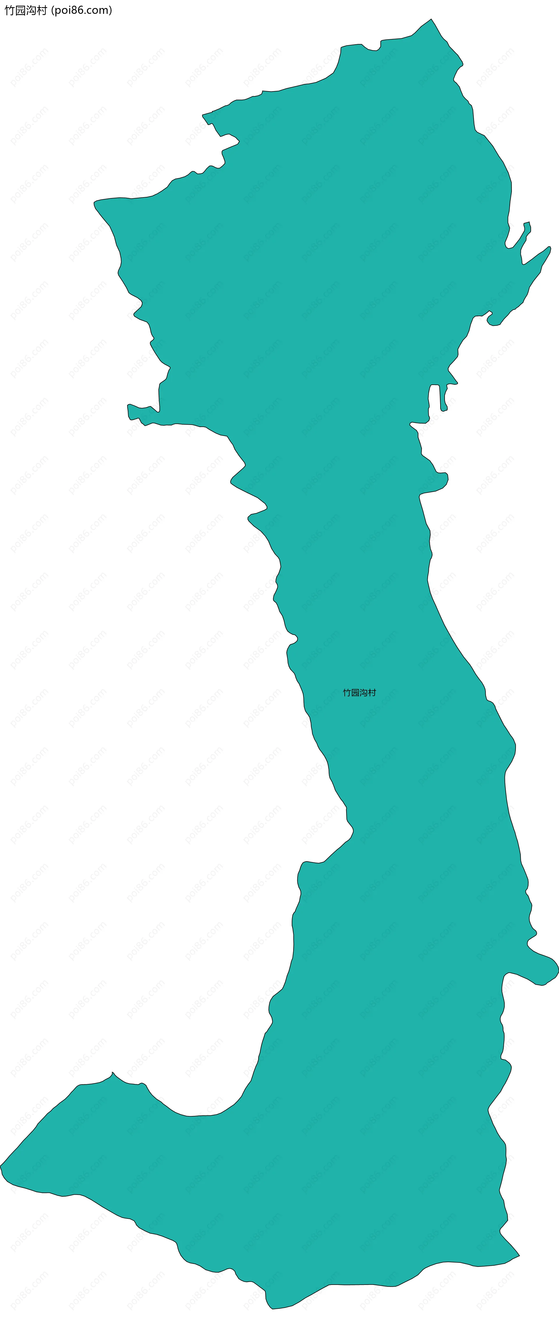 竹园沟村边界地图