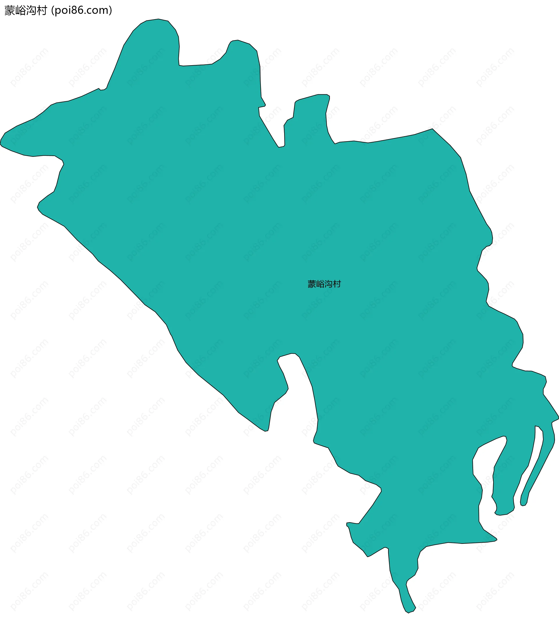 蒙峪沟村边界地图