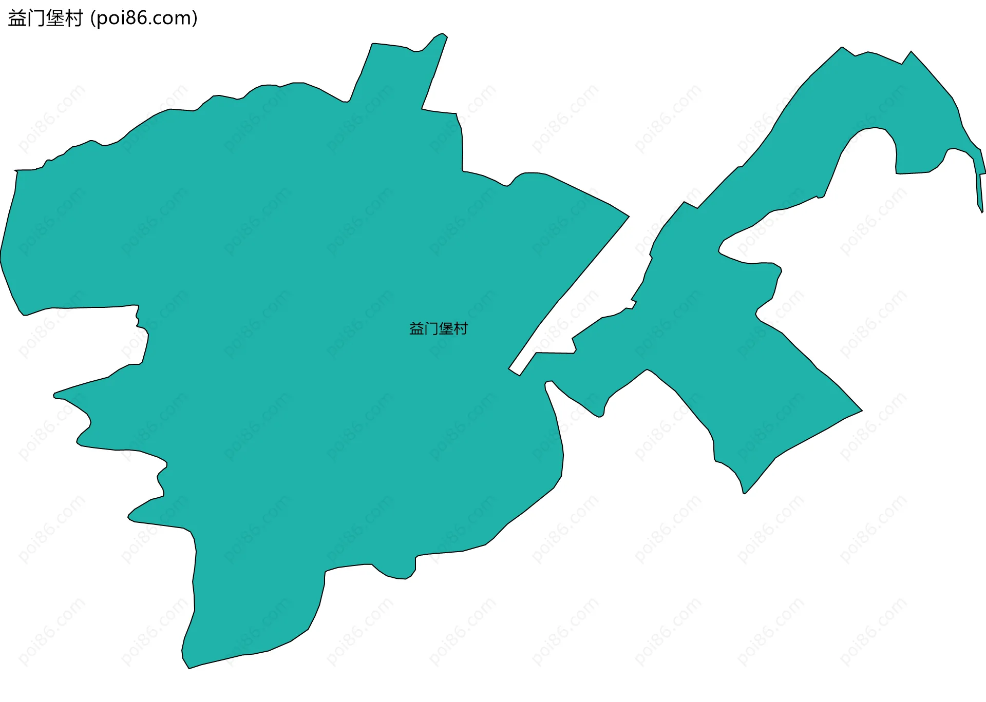 益门堡村边界地图