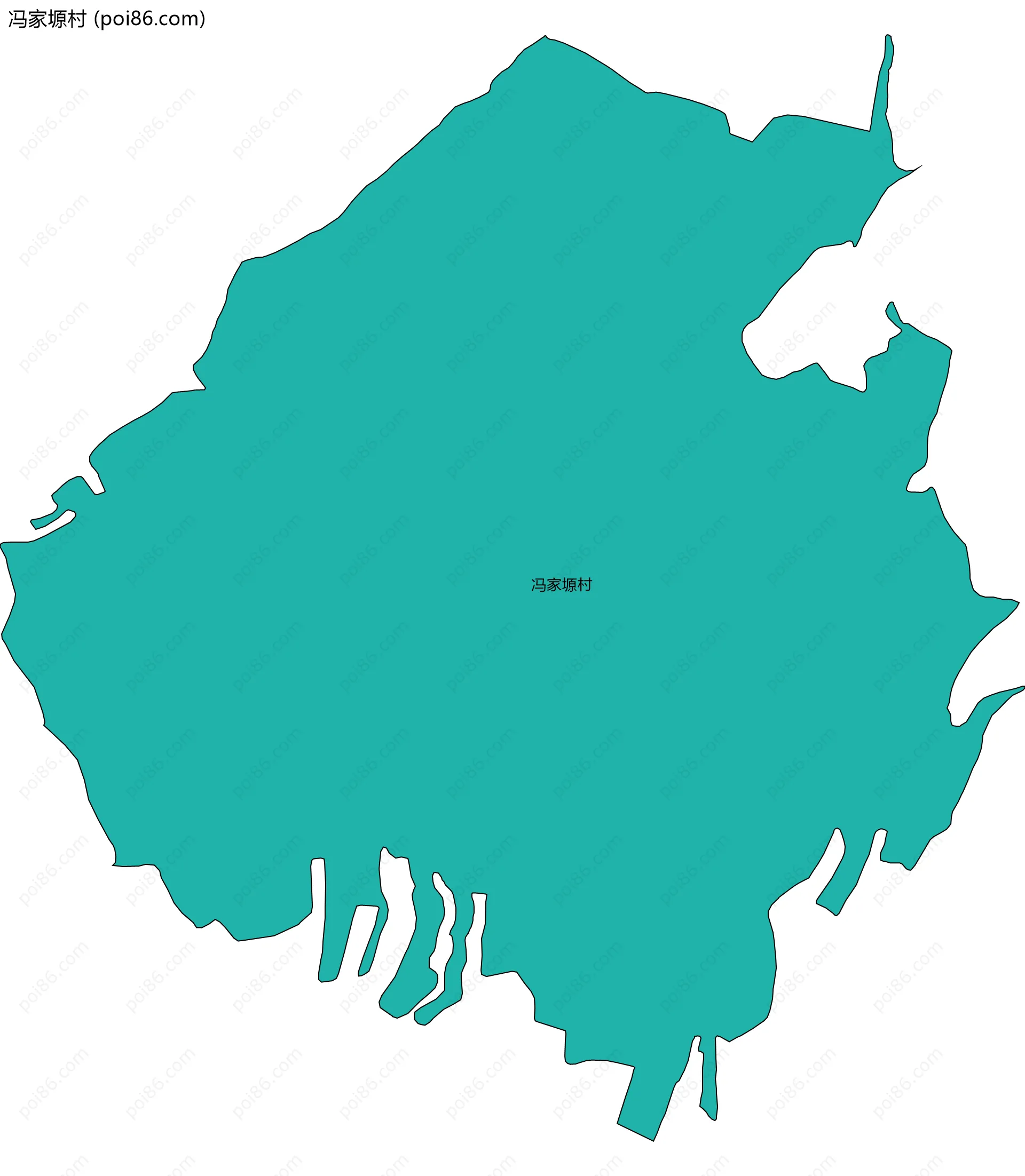 冯家塬村边界地图