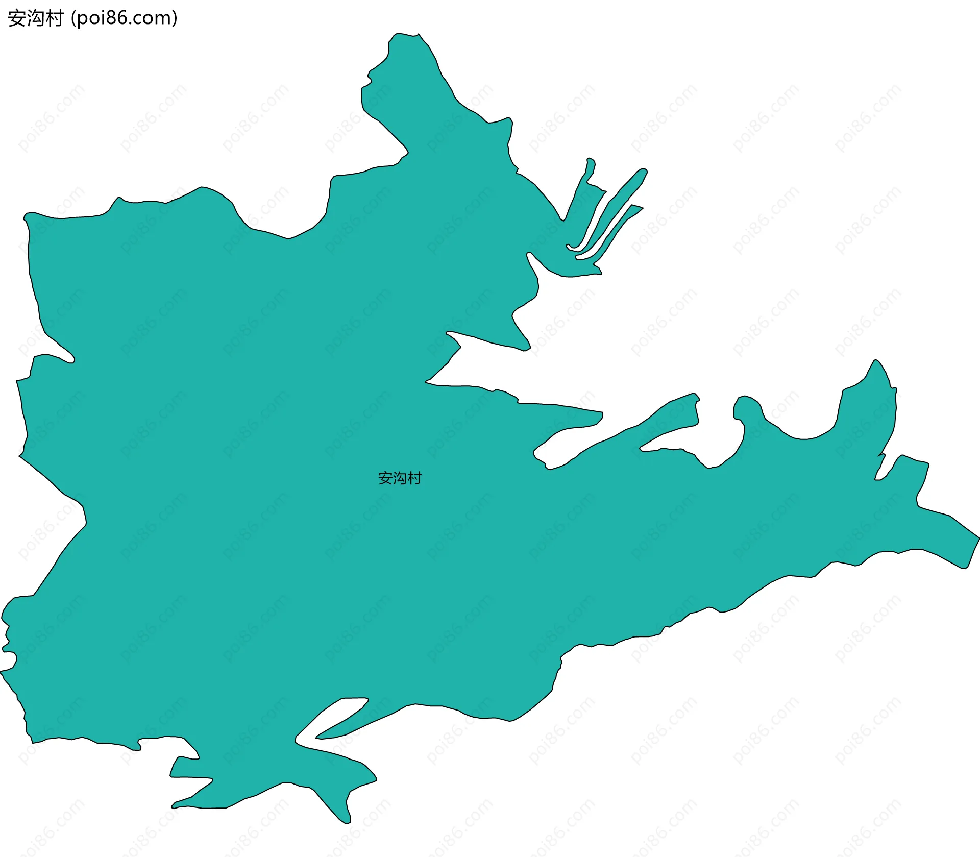 安沟村边界地图