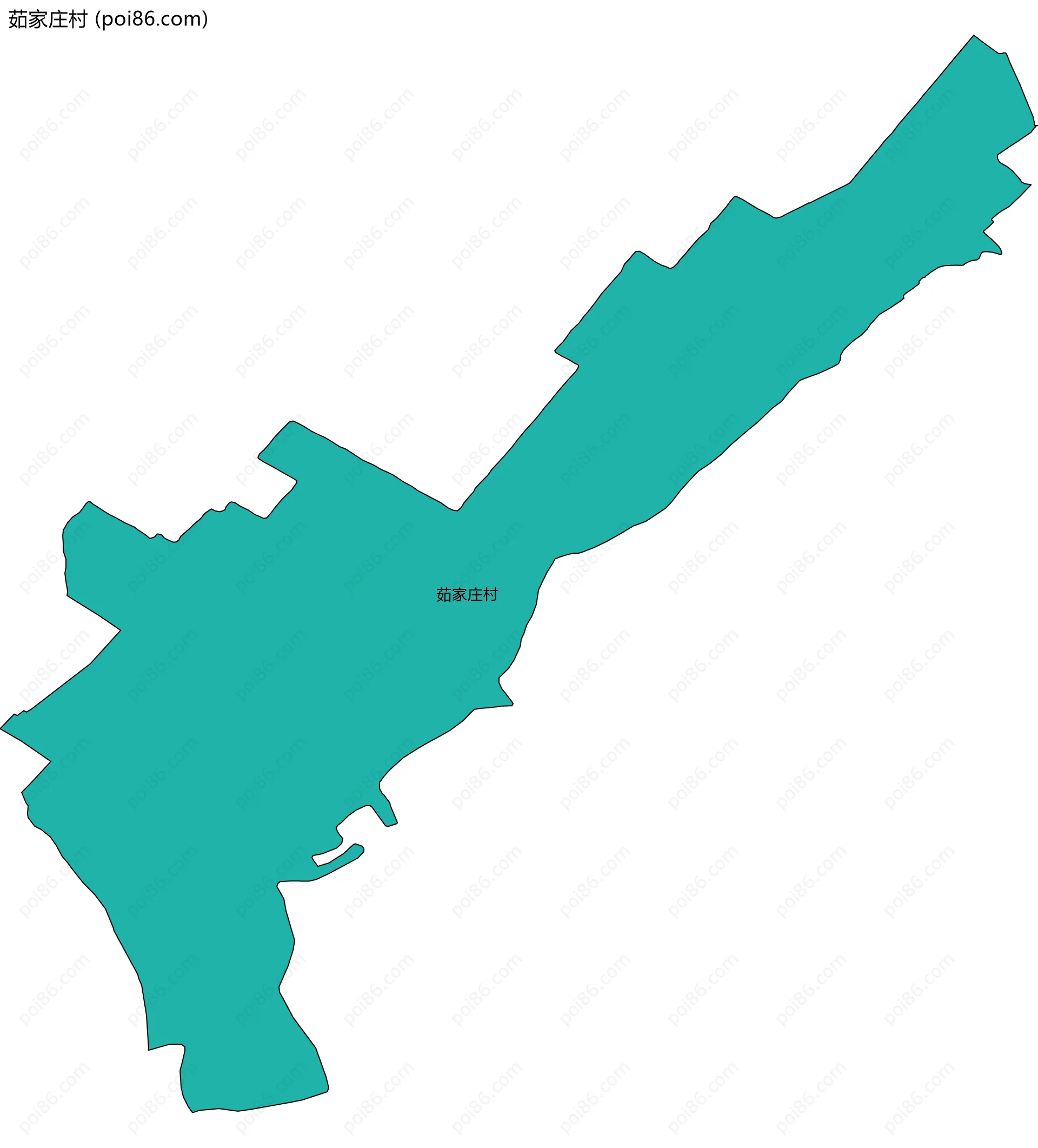 茹家庄村边界地图