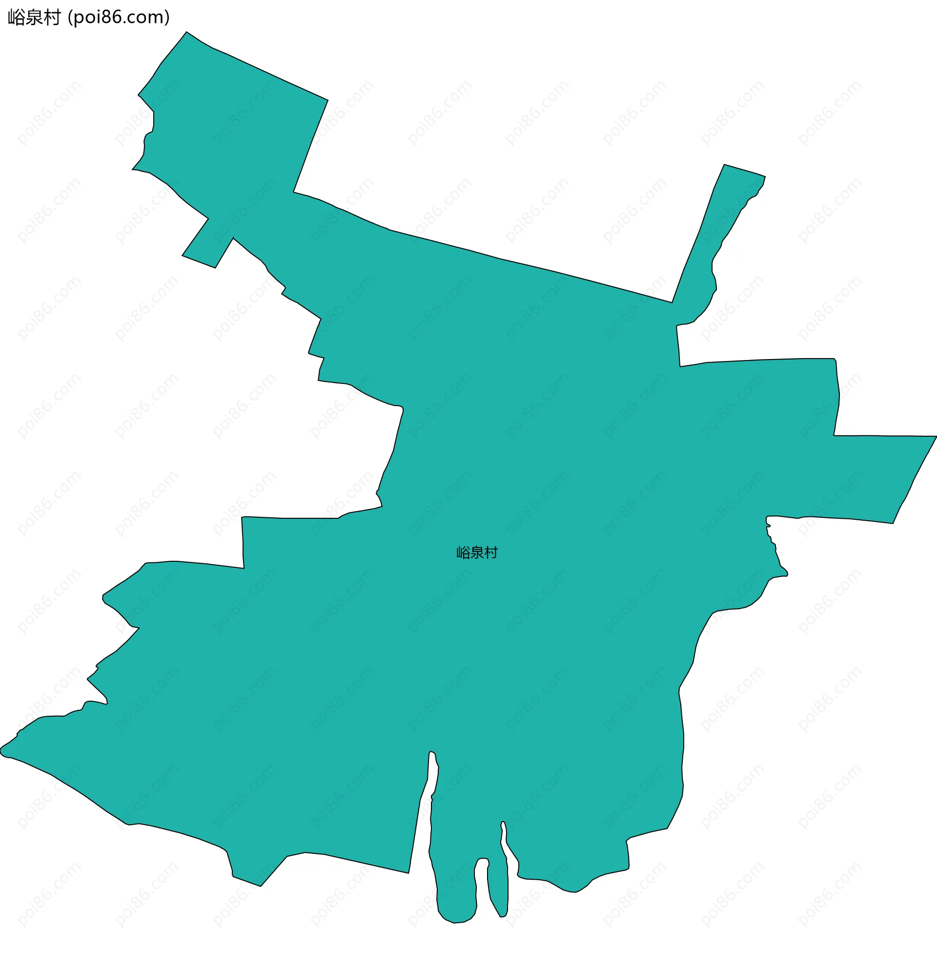 峪泉村边界地图