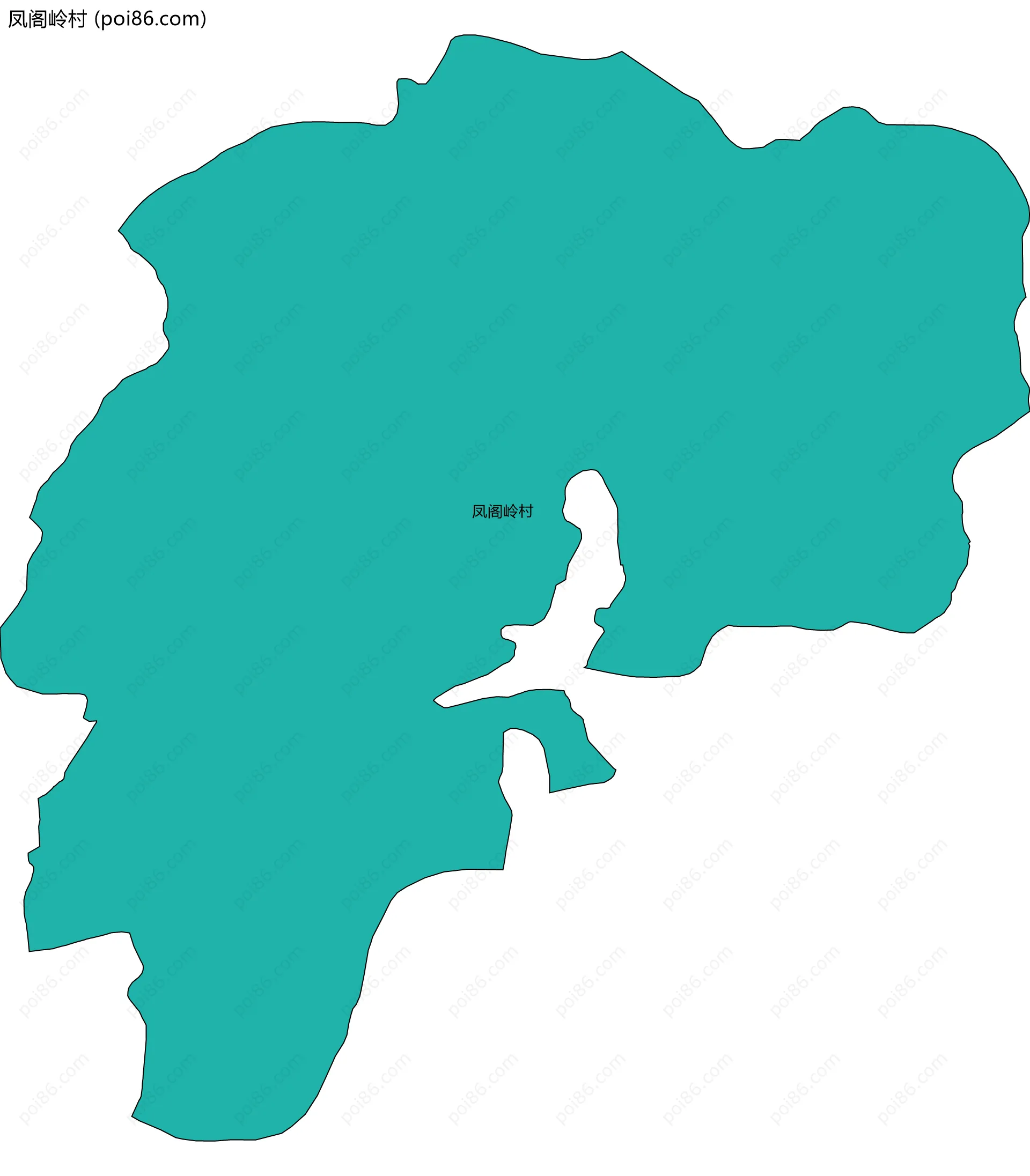 凤阁岭村边界地图