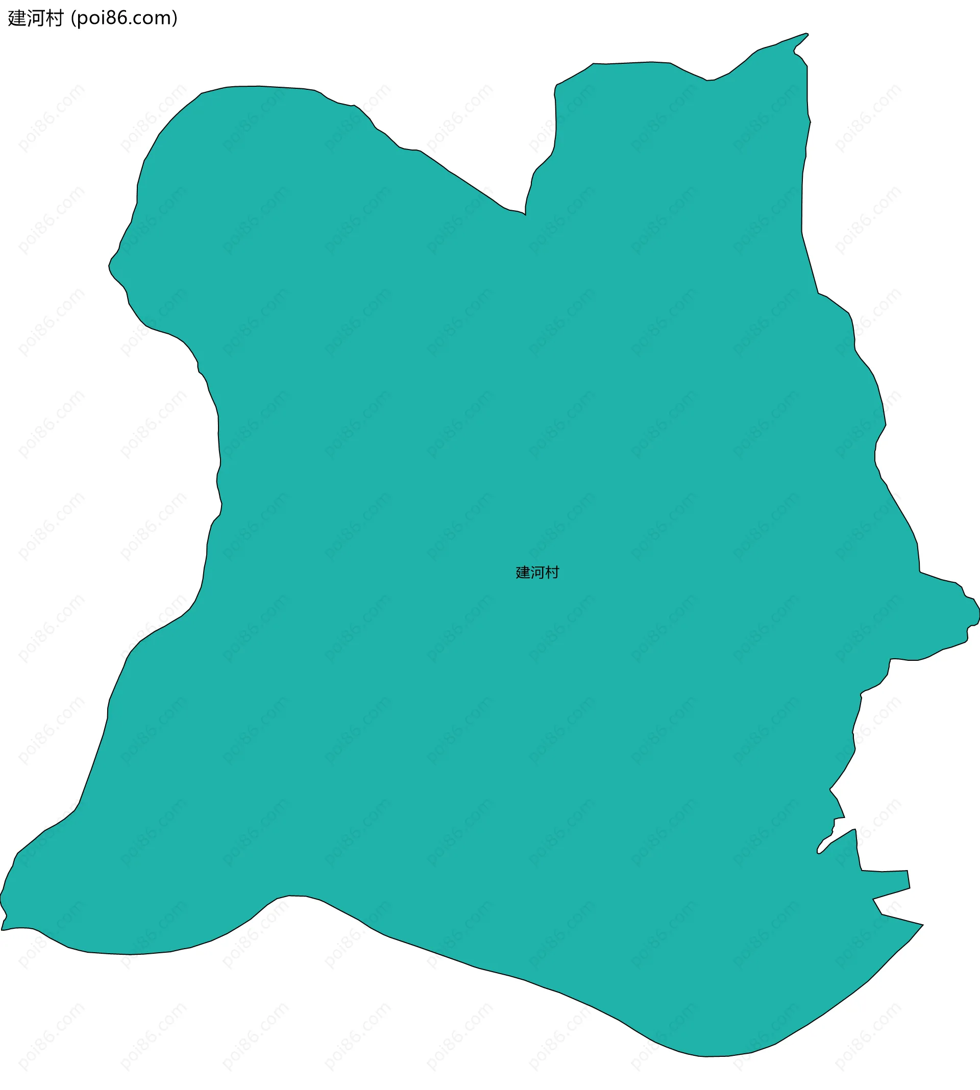 建河村边界地图