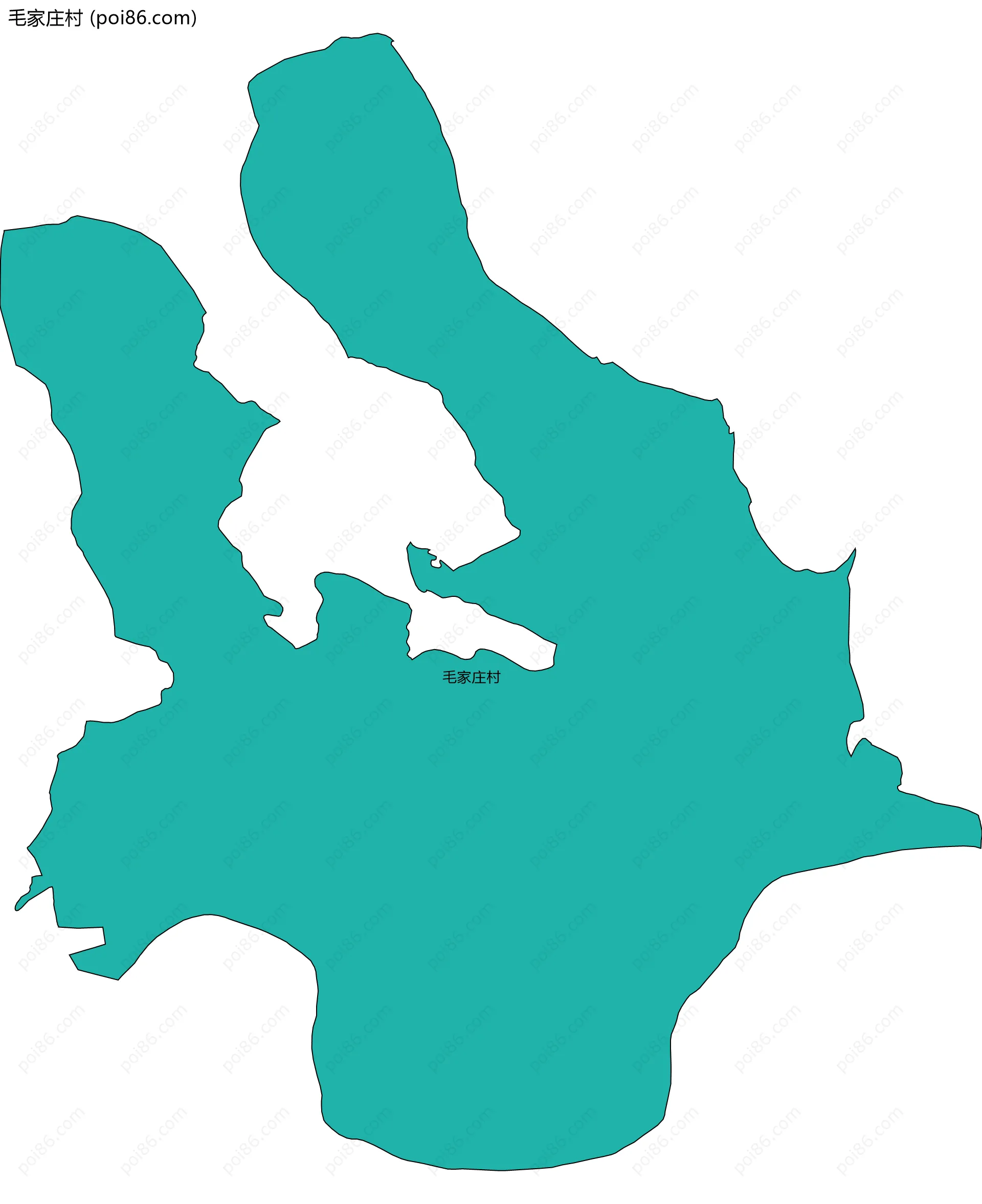 毛家庄村边界地图