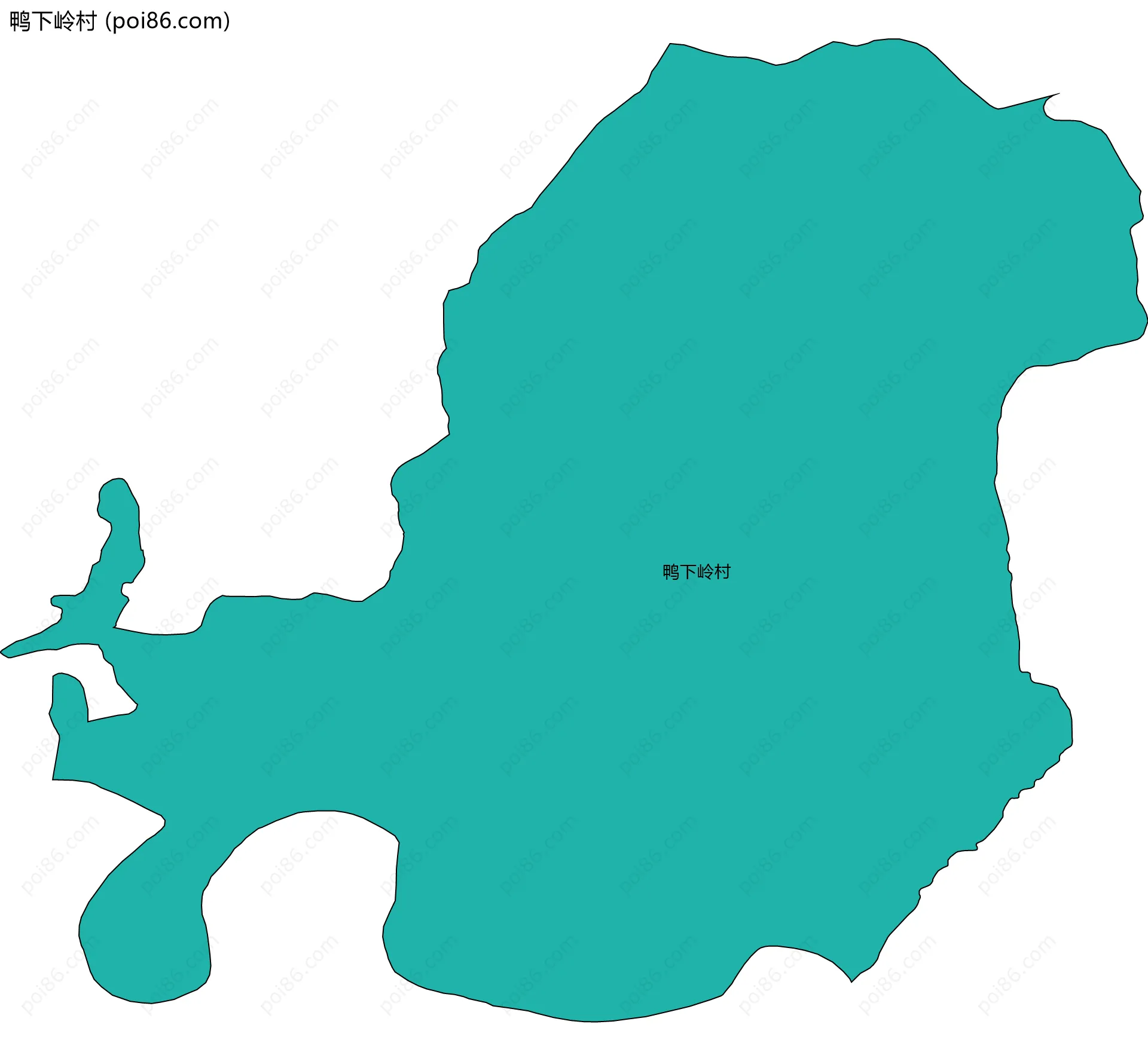 鸭下岭村边界地图