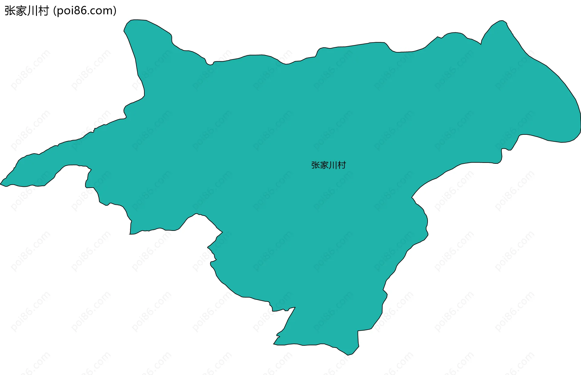 张家川村边界地图