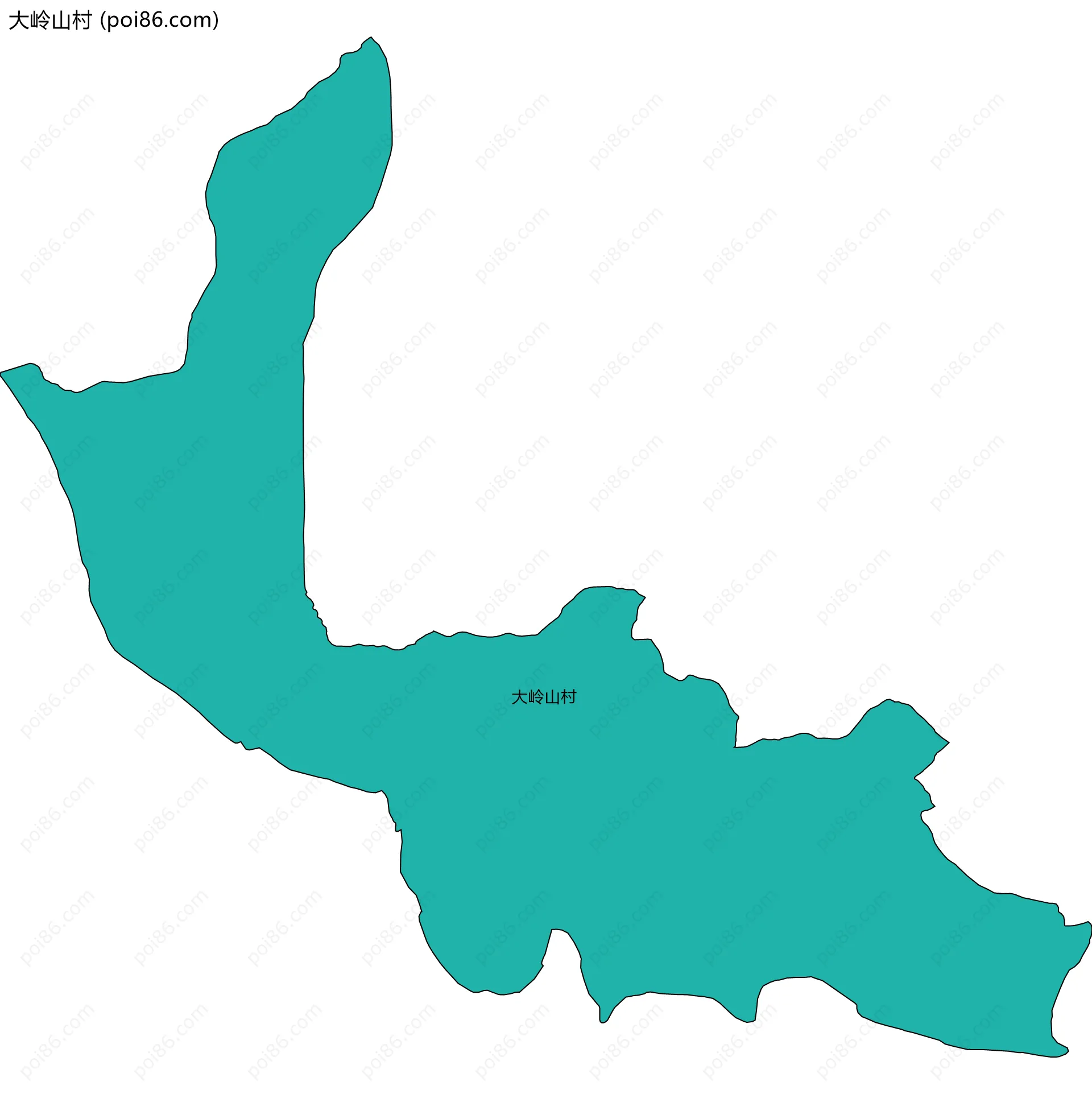 大岭山村边界地图