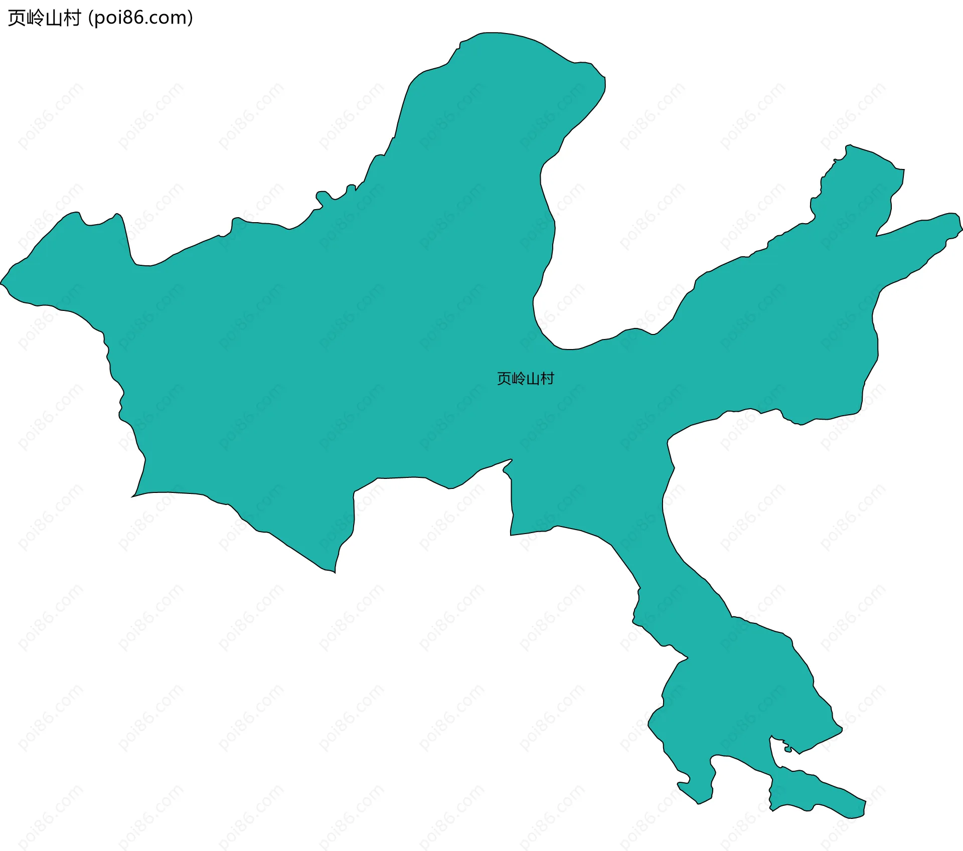 页岭山村边界地图
