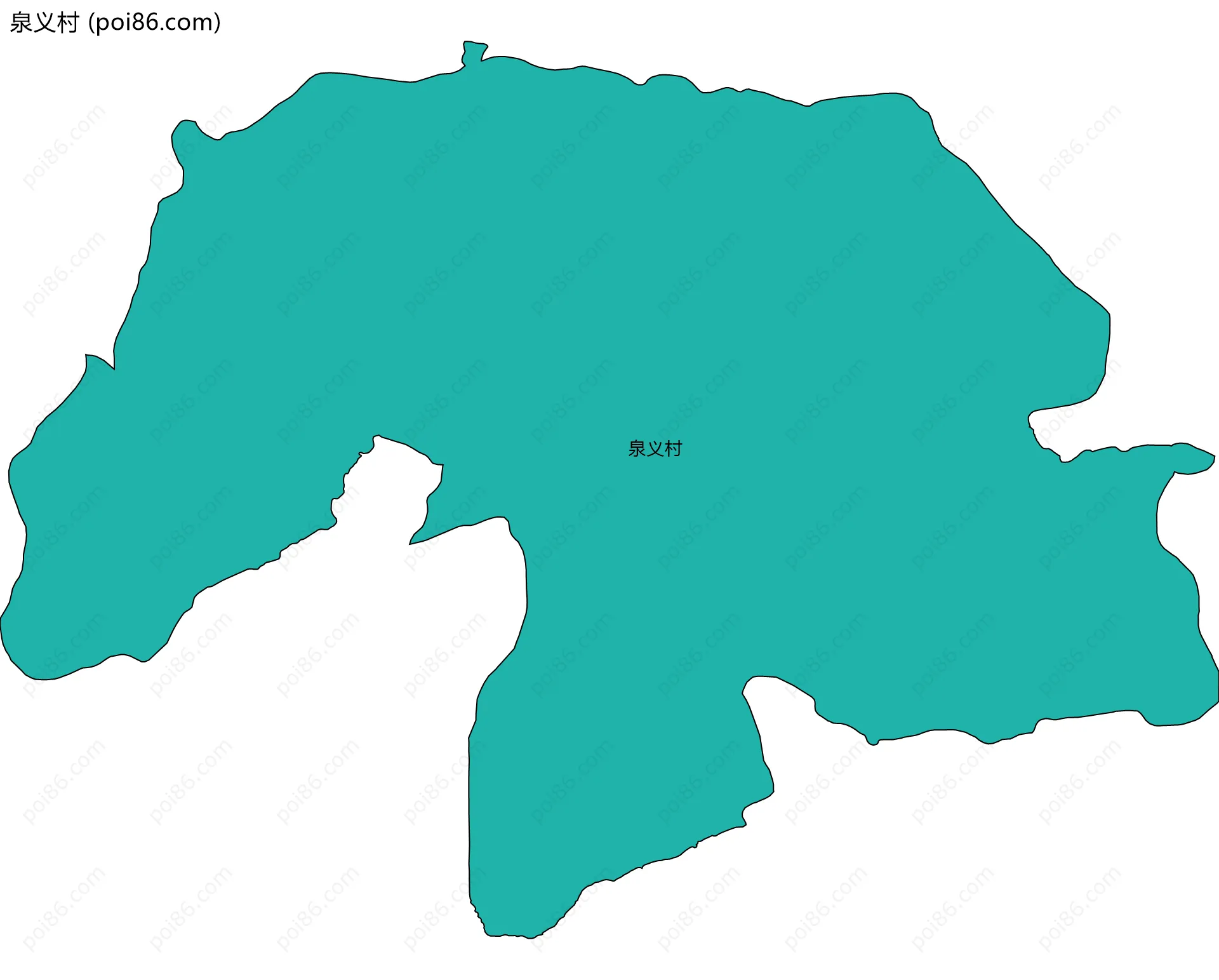 泉义村边界地图