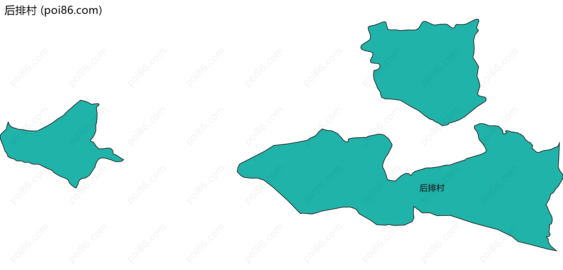 后排村边界地图