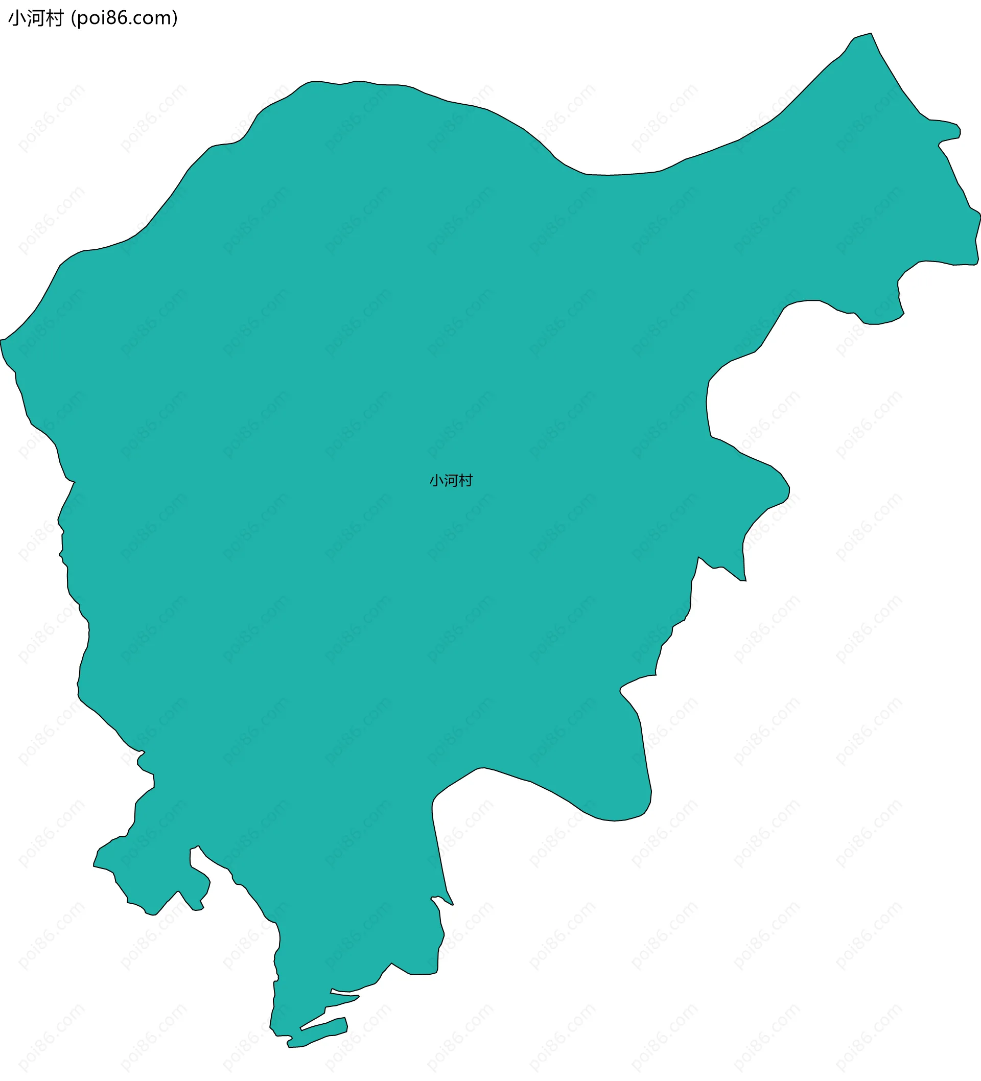小河村边界地图