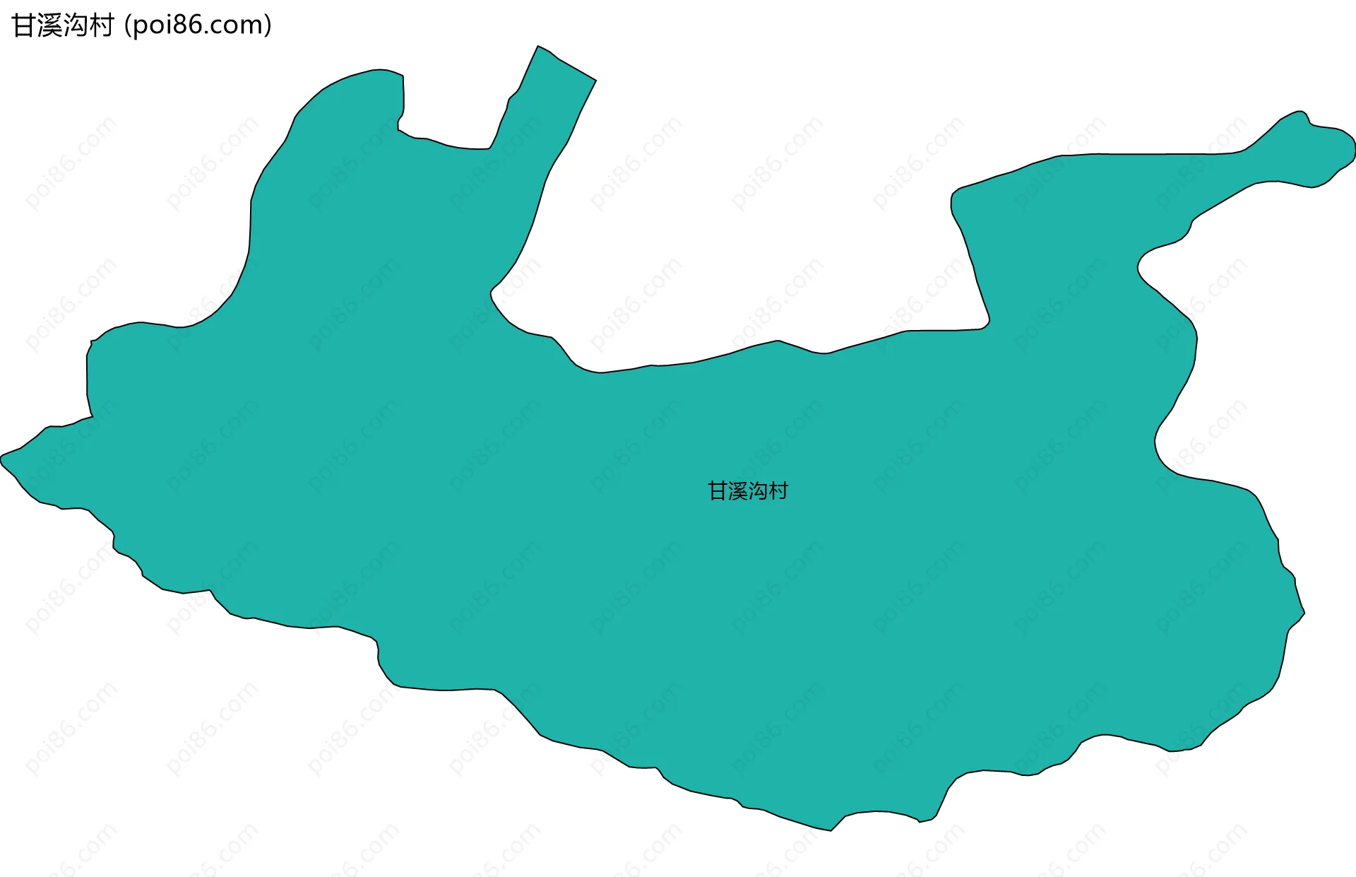 甘溪沟村边界地图