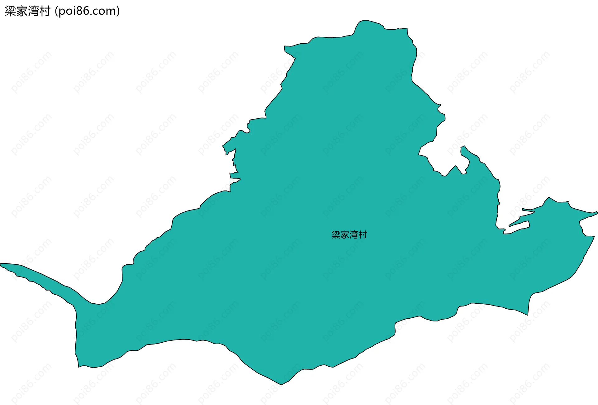 梁家湾村边界地图
