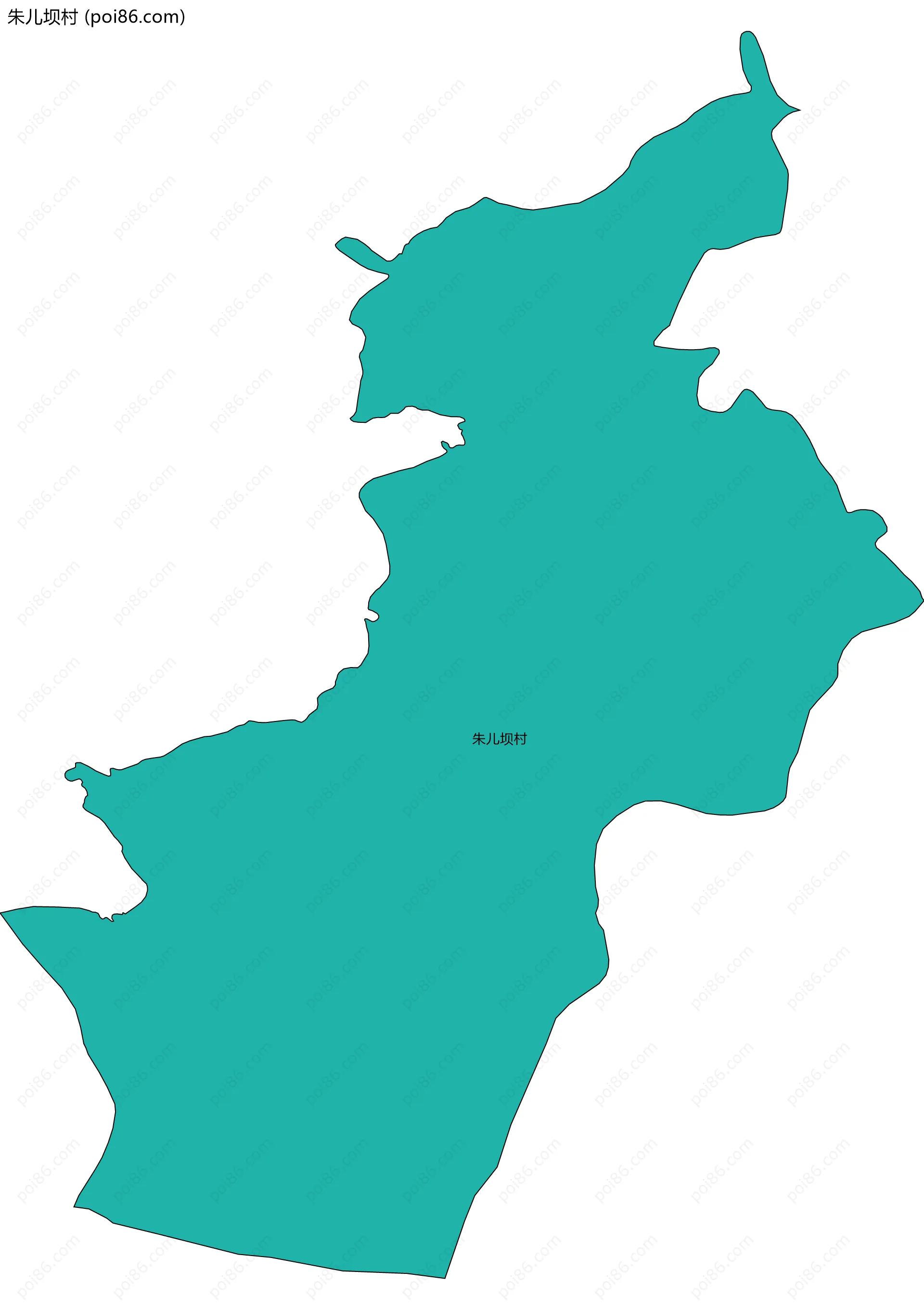朱儿坝村边界地图