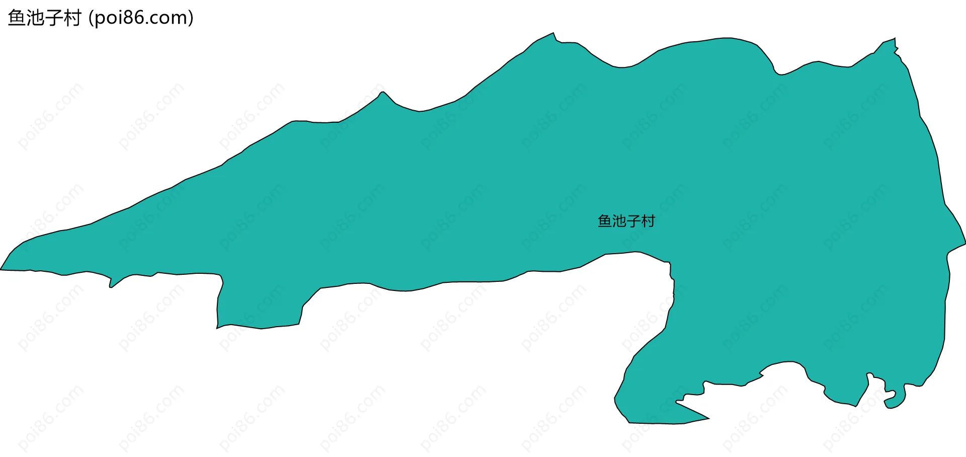 鱼池子村边界地图