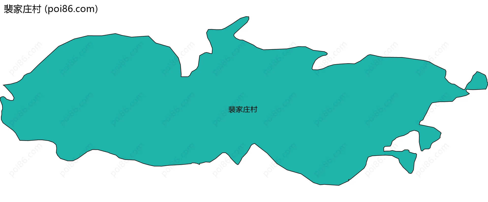 裴家庄村边界地图