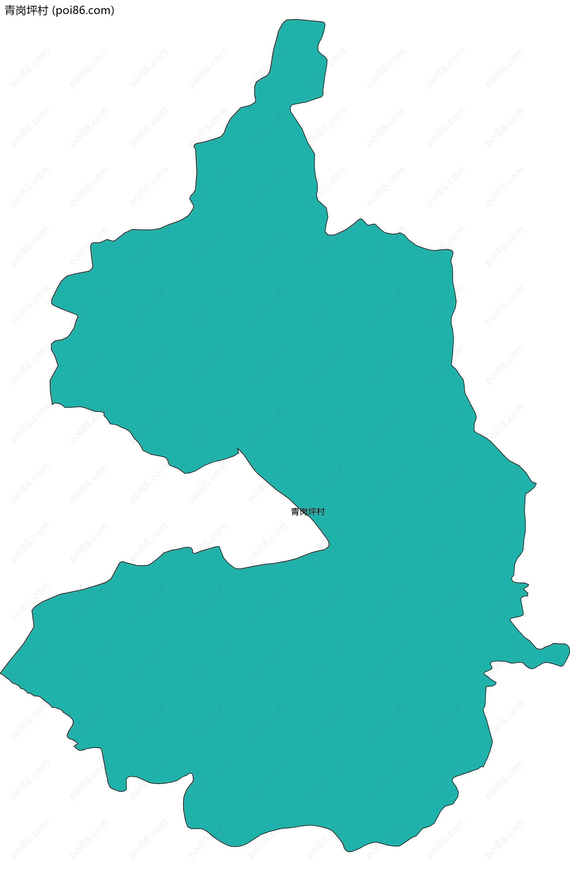 青岗坪村边界地图