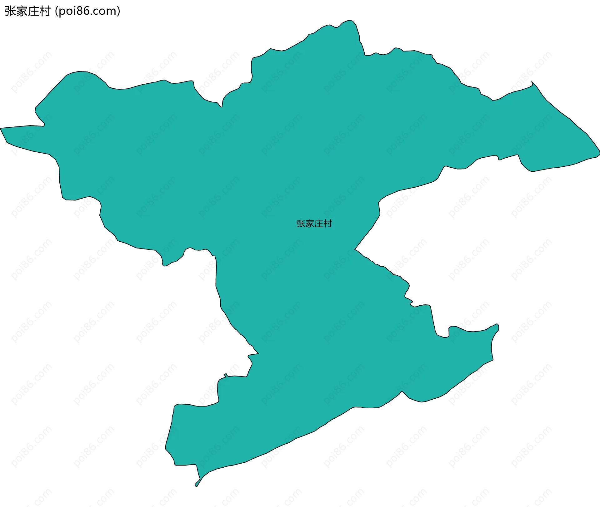 张家庄村边界地图