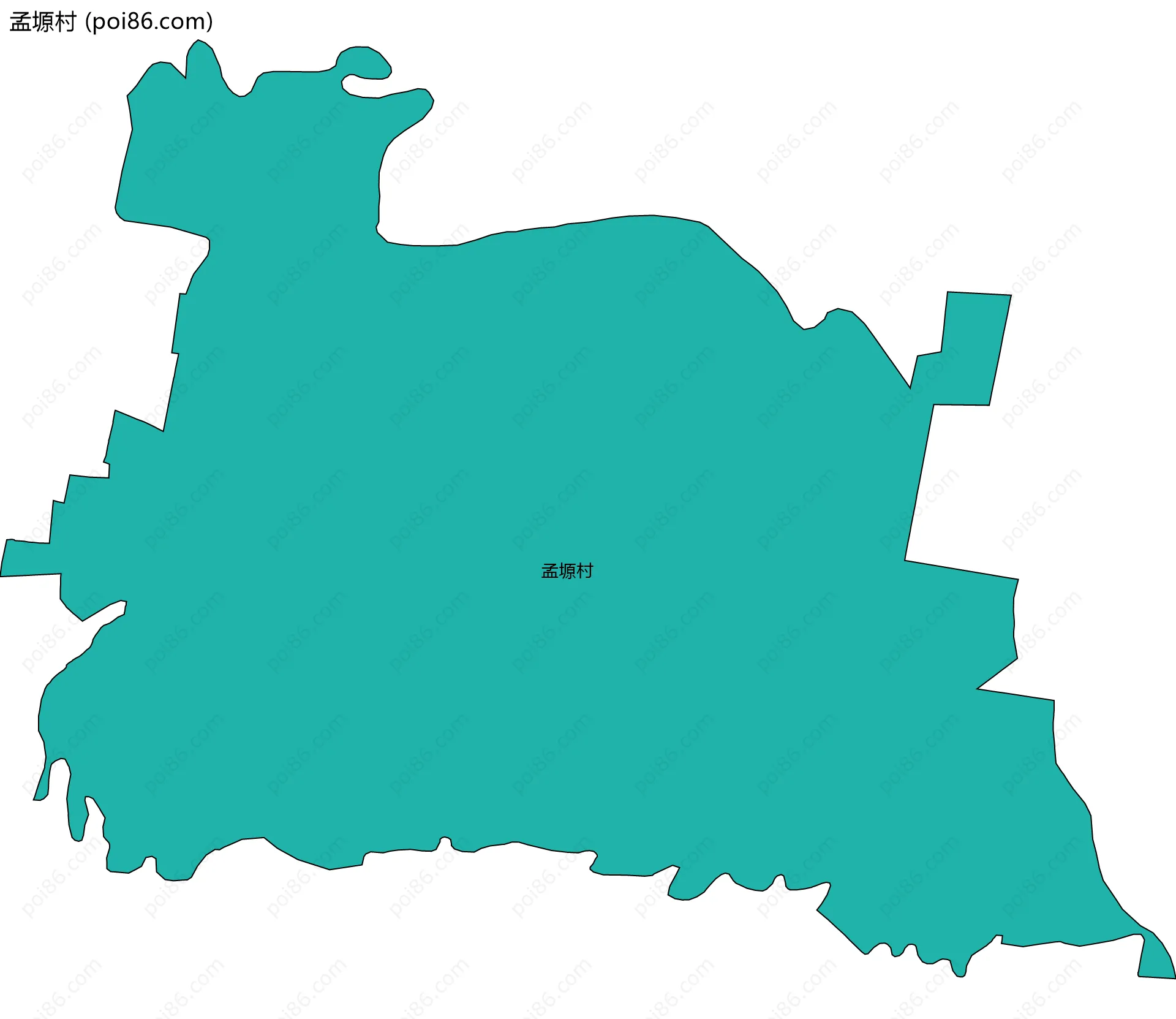 孟塬村边界地图