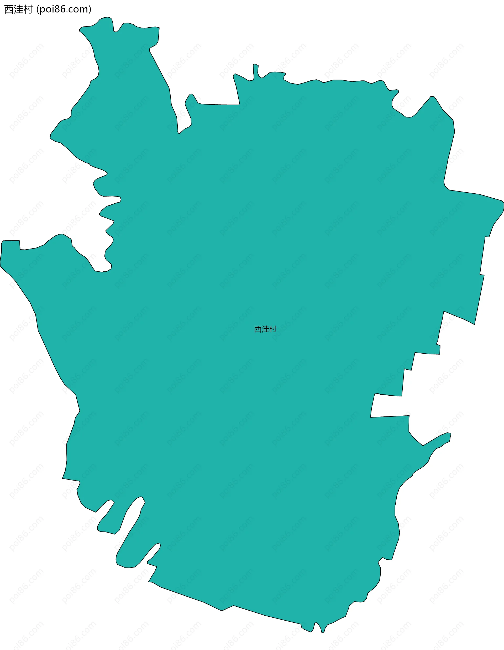 西洼村边界地图